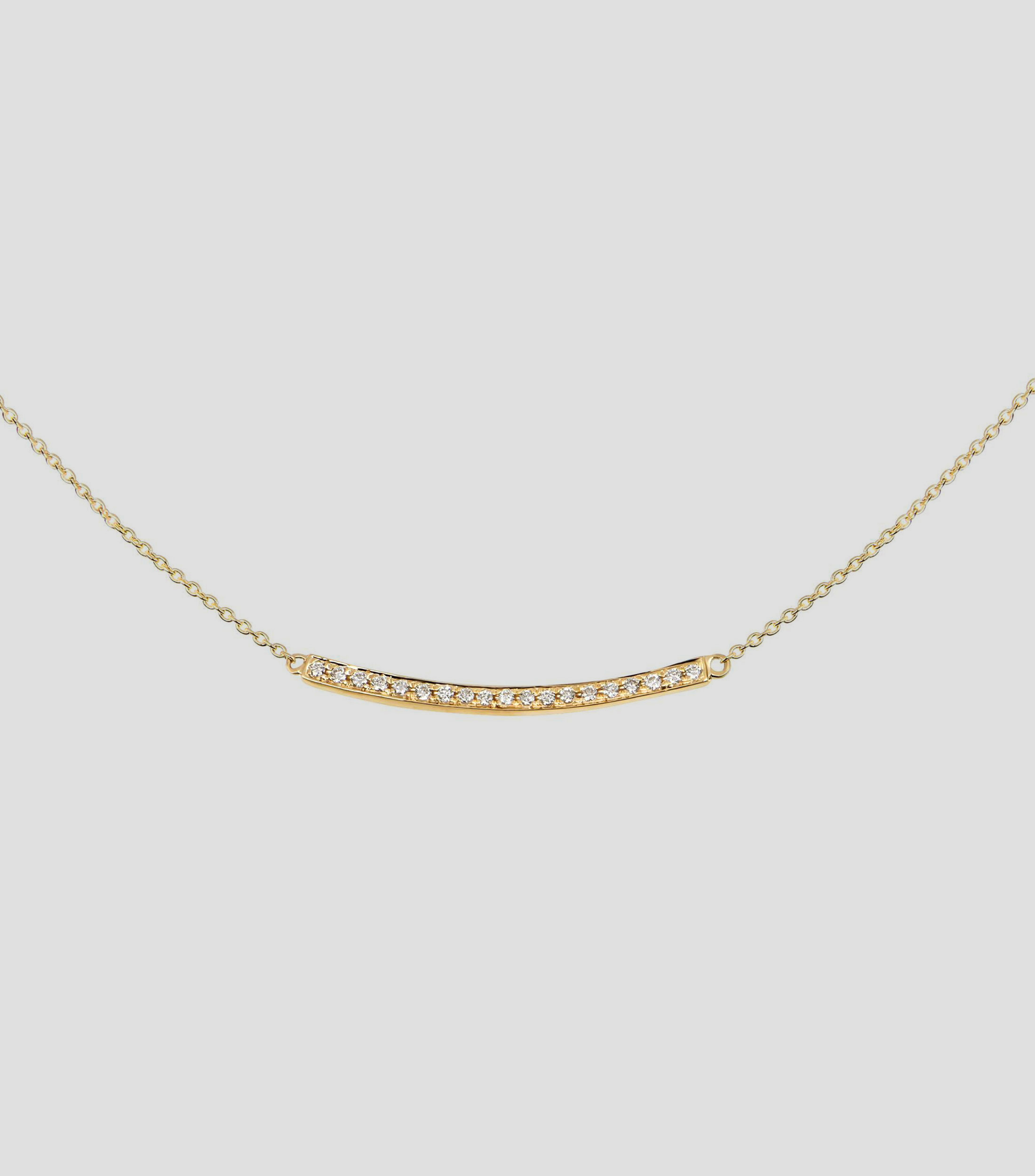 Gargantilla en oro amarillo de 14 kilates con diamante Mujer