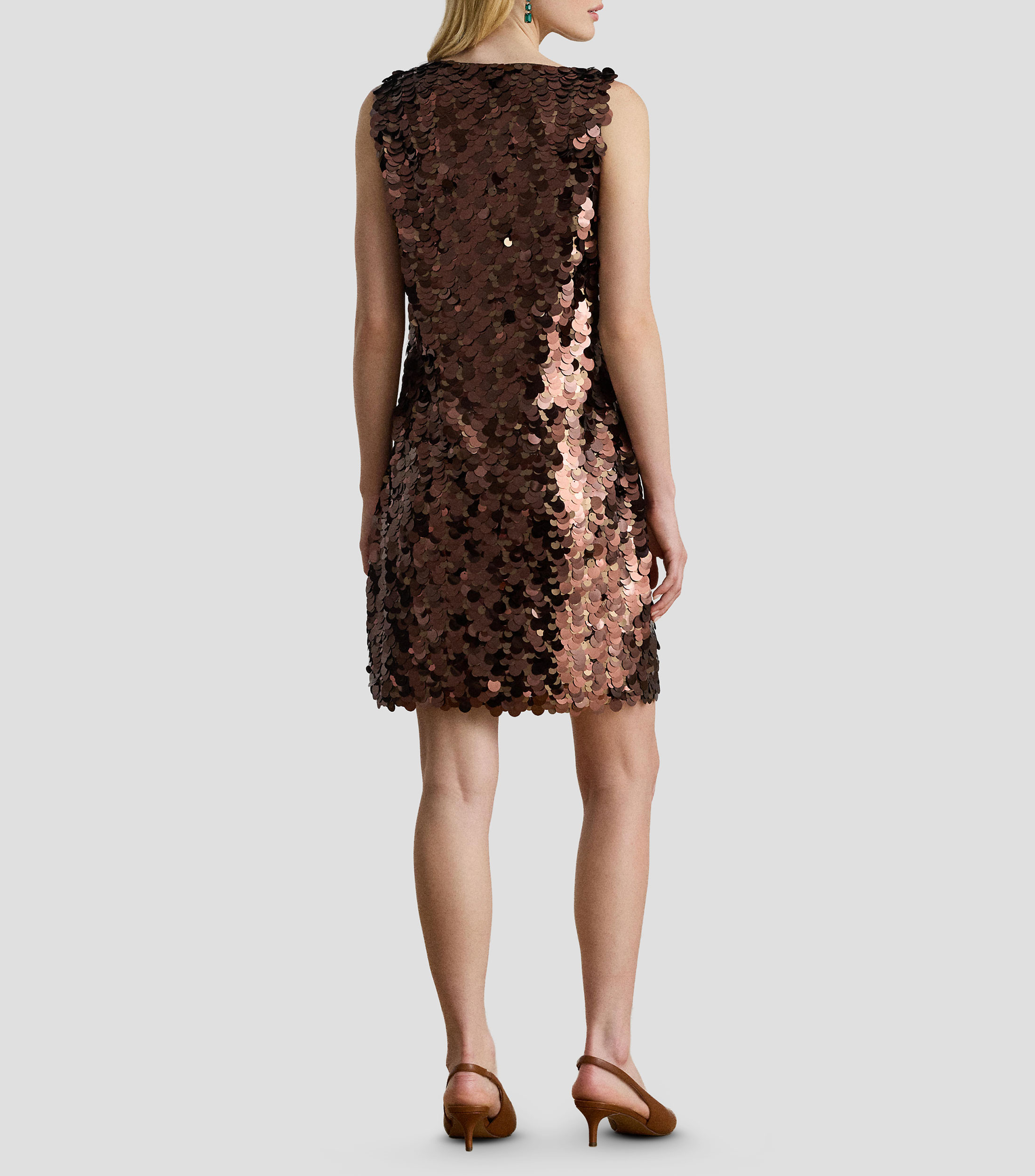 Vestido corto con lentejuelas Mujer