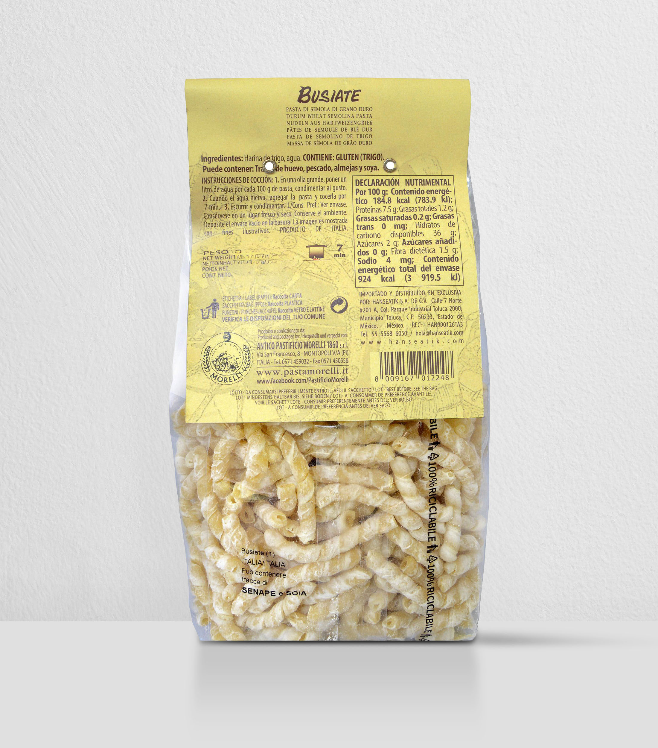 Pasta de Sémola de Grano Duro, 500 g