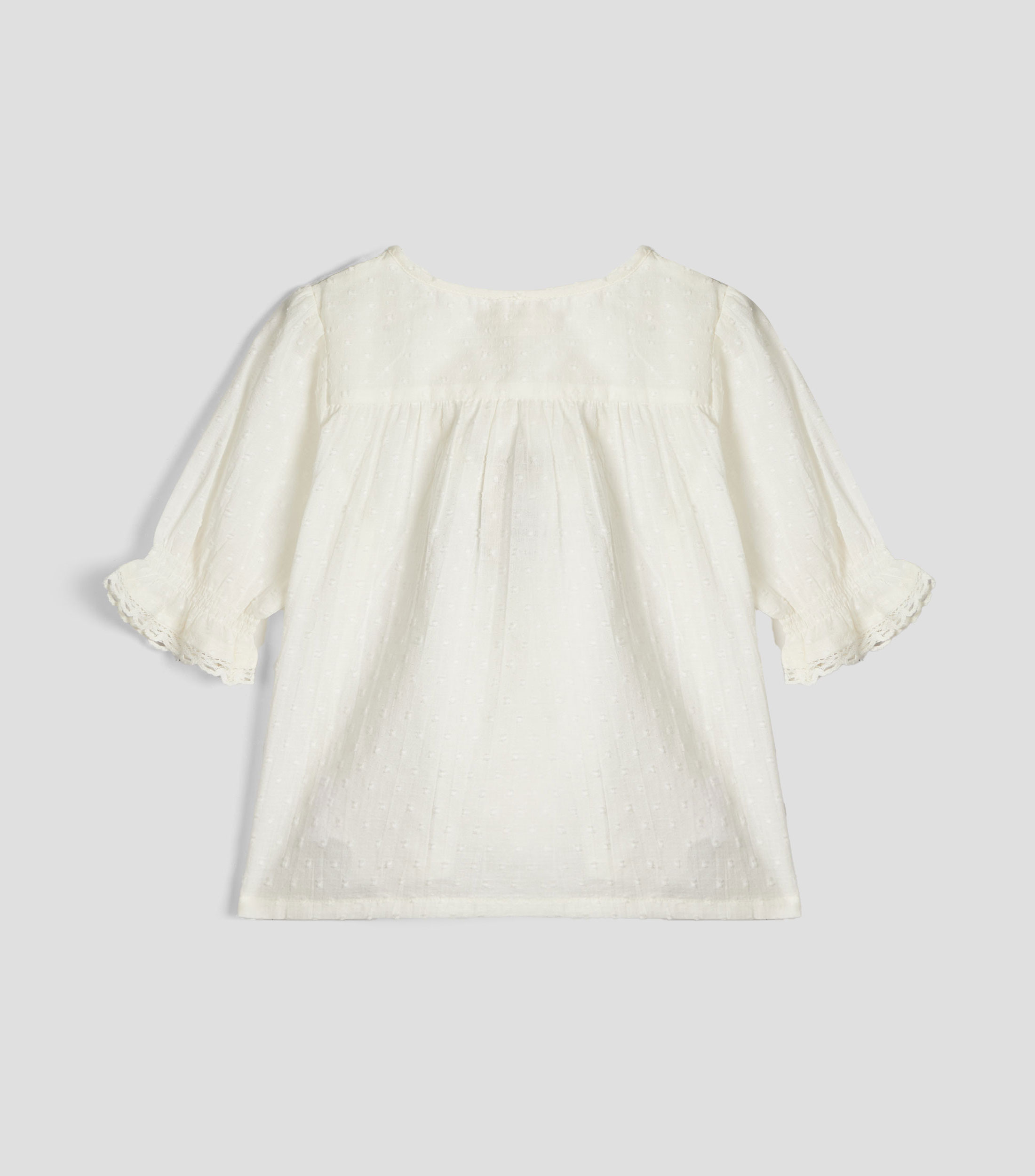 Blusa lisa manga larga Bebé
