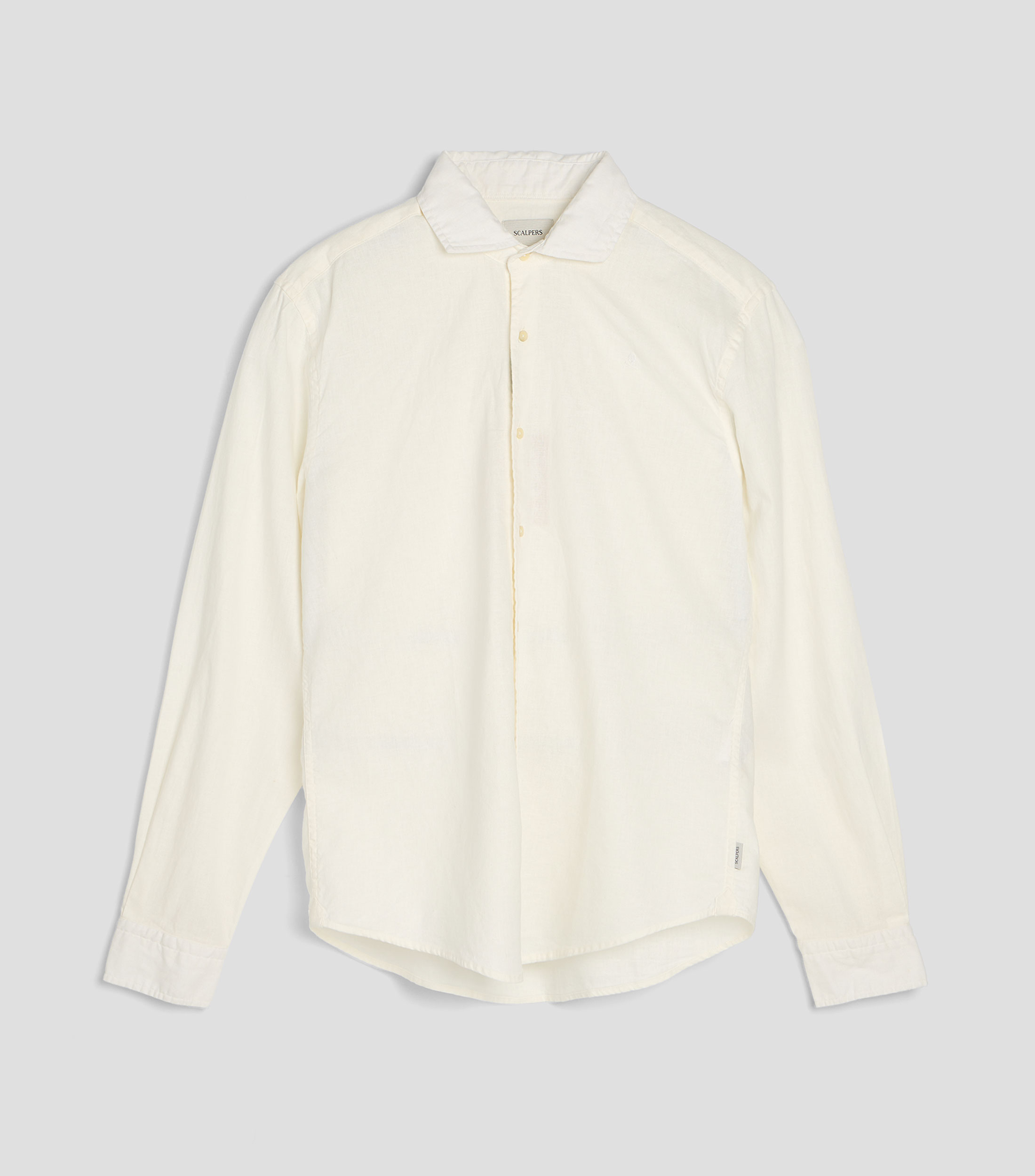 Camisa lisa manga larga Hombre