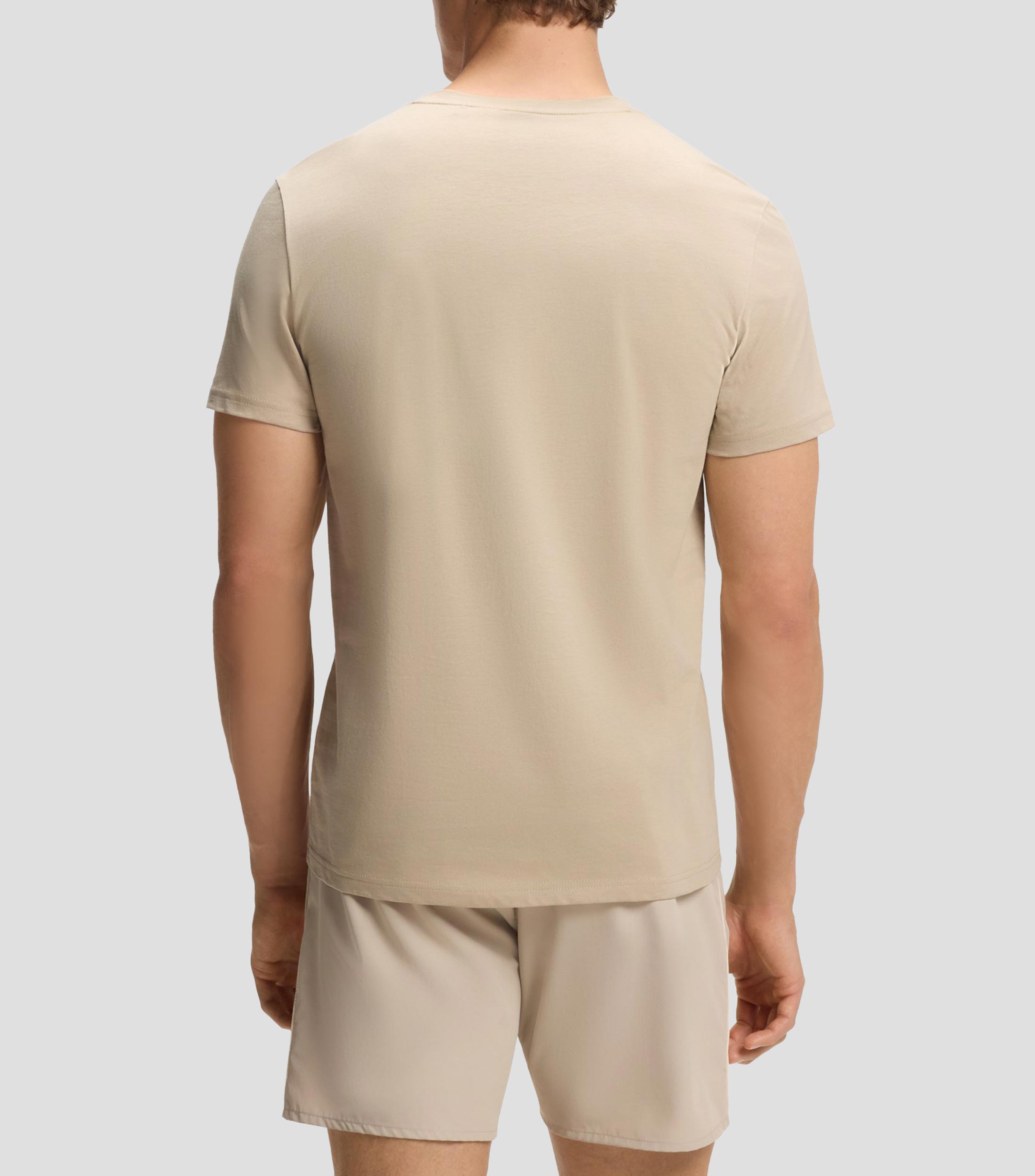 Playera cuello redondo manga corta estampada Hombre