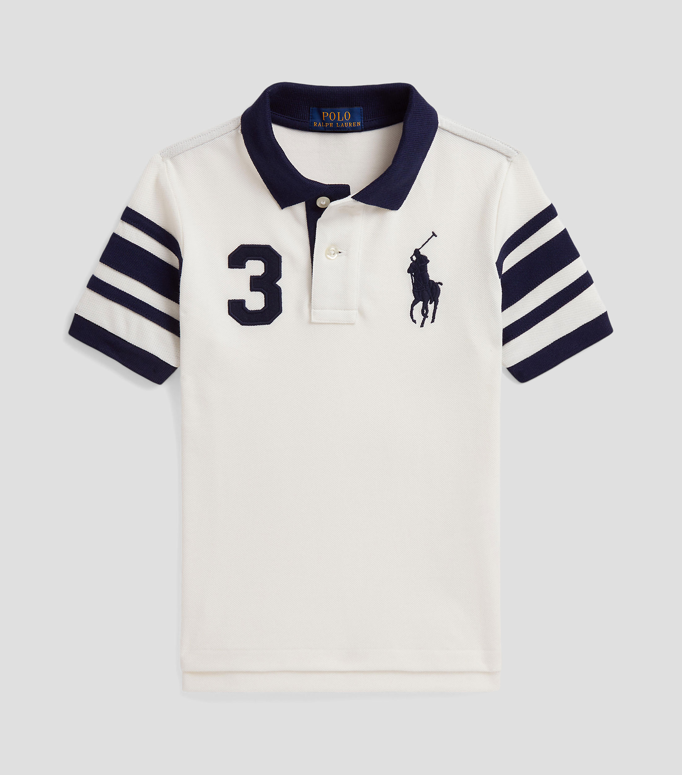Playera tipo polo manga corta rayas Niño