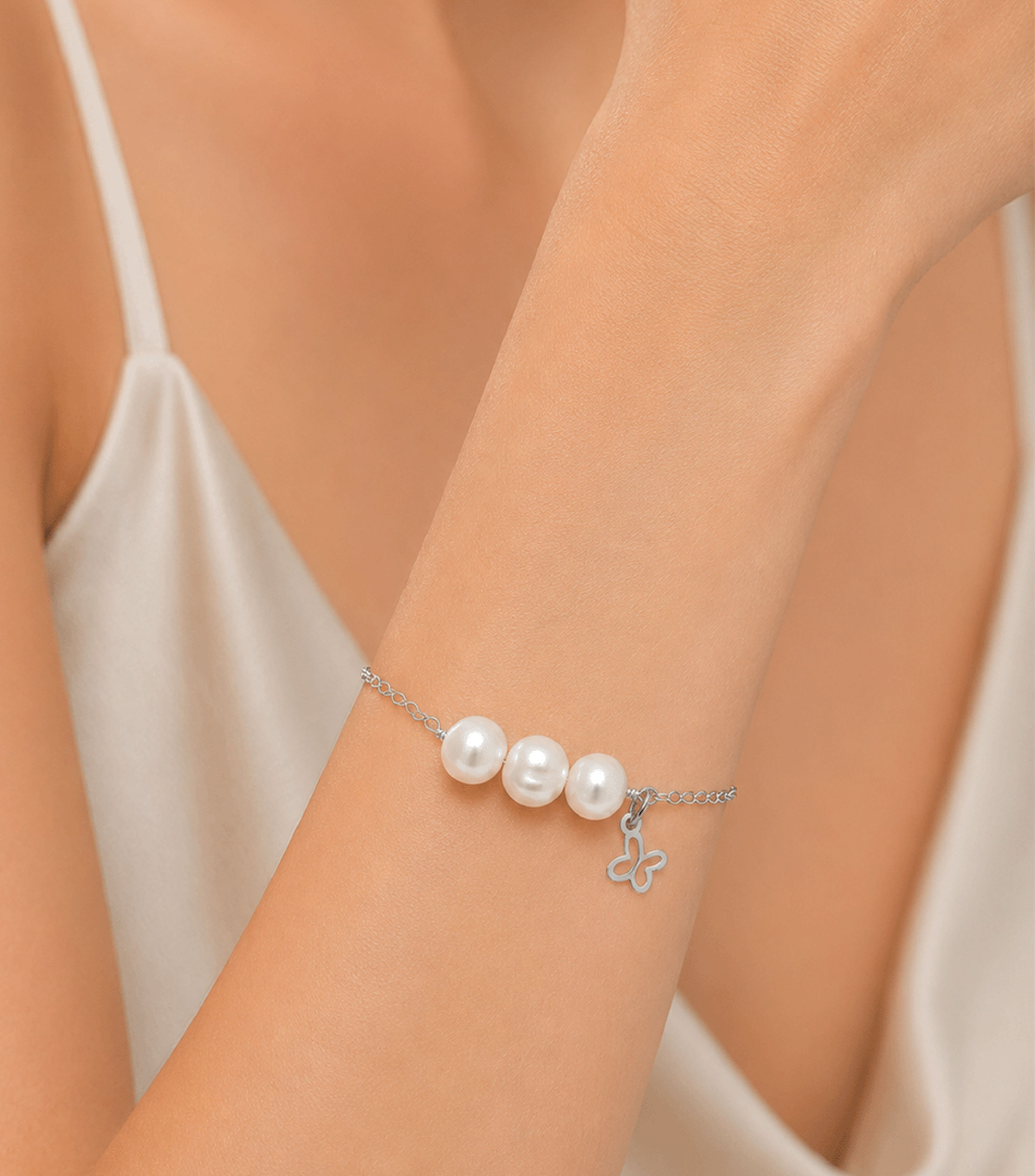 Pulsera en Plata .925 Mariposa Mujer