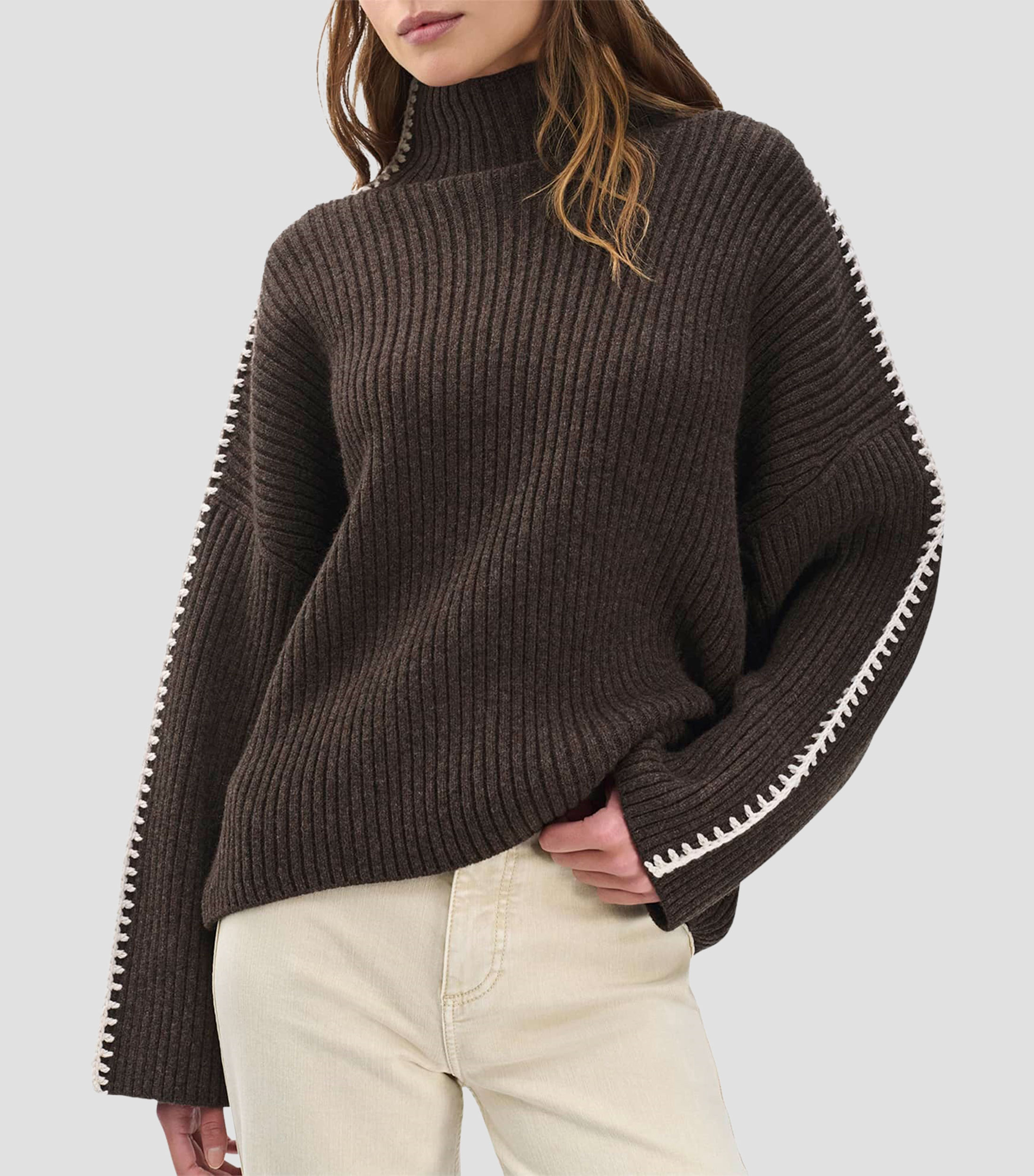 Suéter de cuello alto Mujer