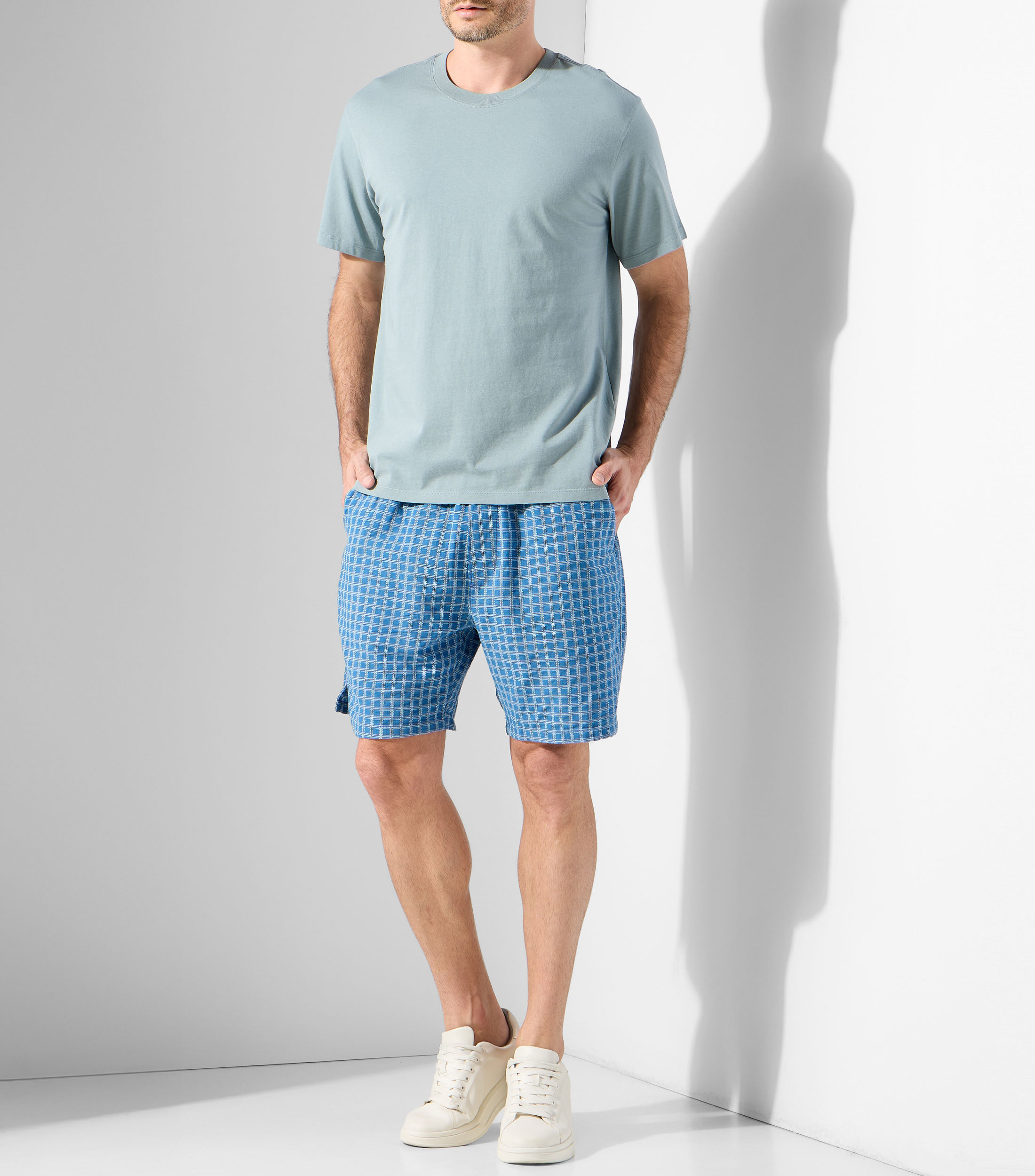 Playera cuello redondo manga corta lisa Hombre