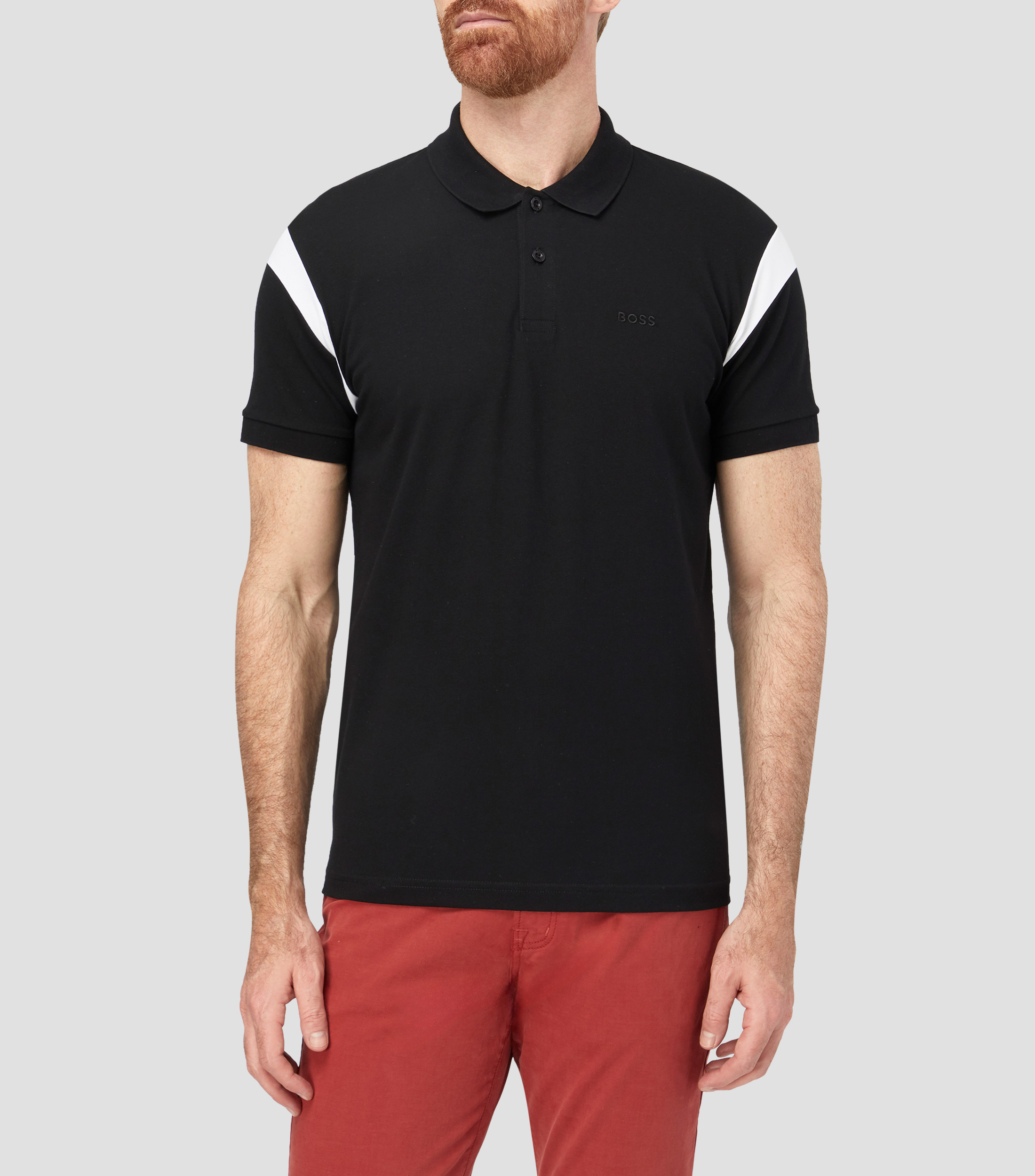 Playera tipo polo manga corta lisa Hombre