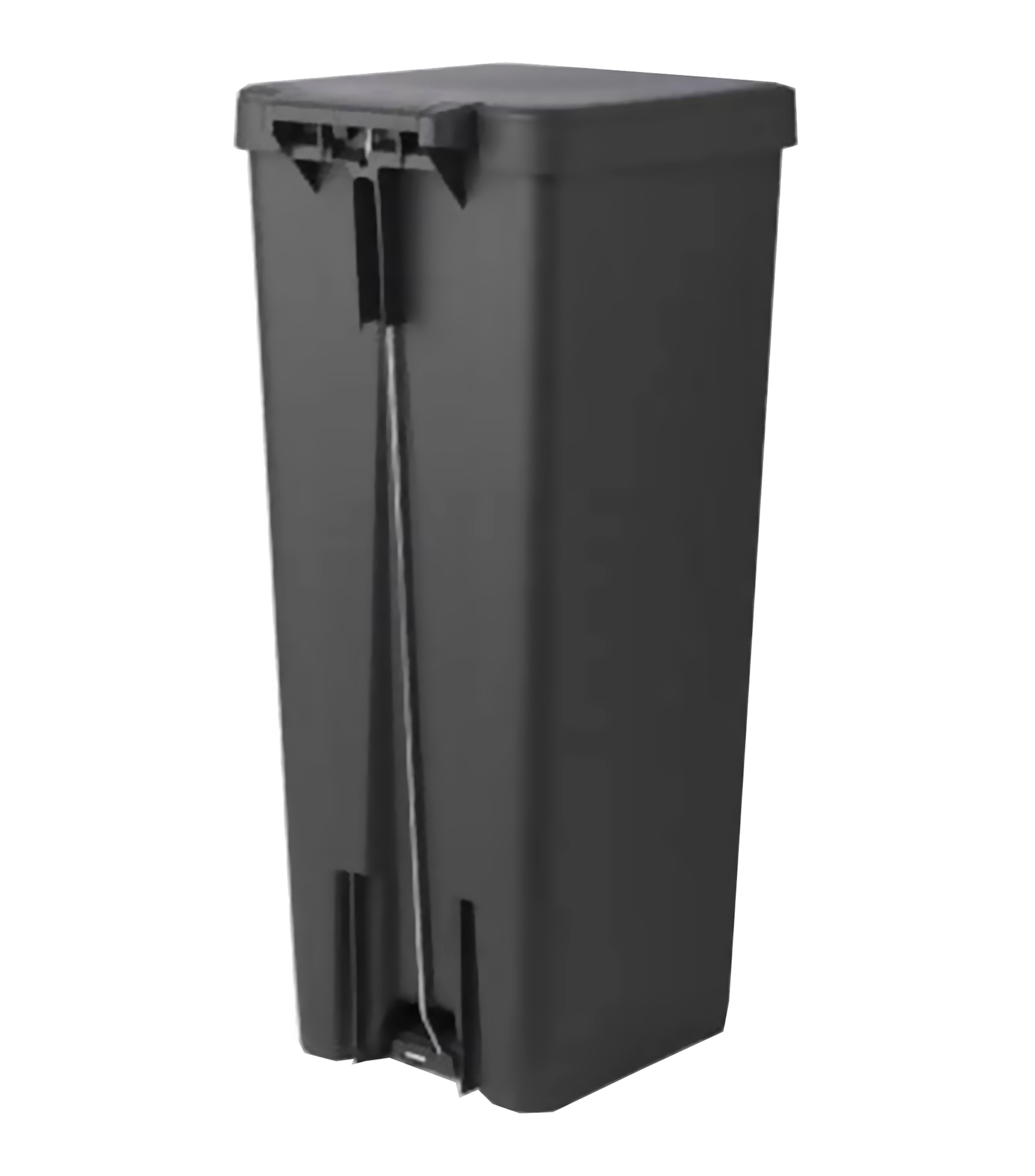 Bote de basura en plastico gris oscuro