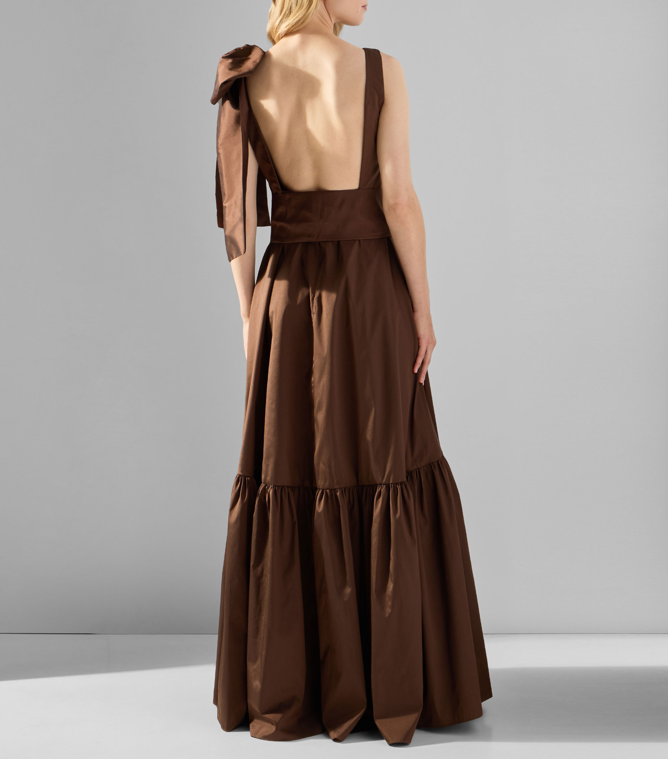Vestido de fiesta largo liso Mujer