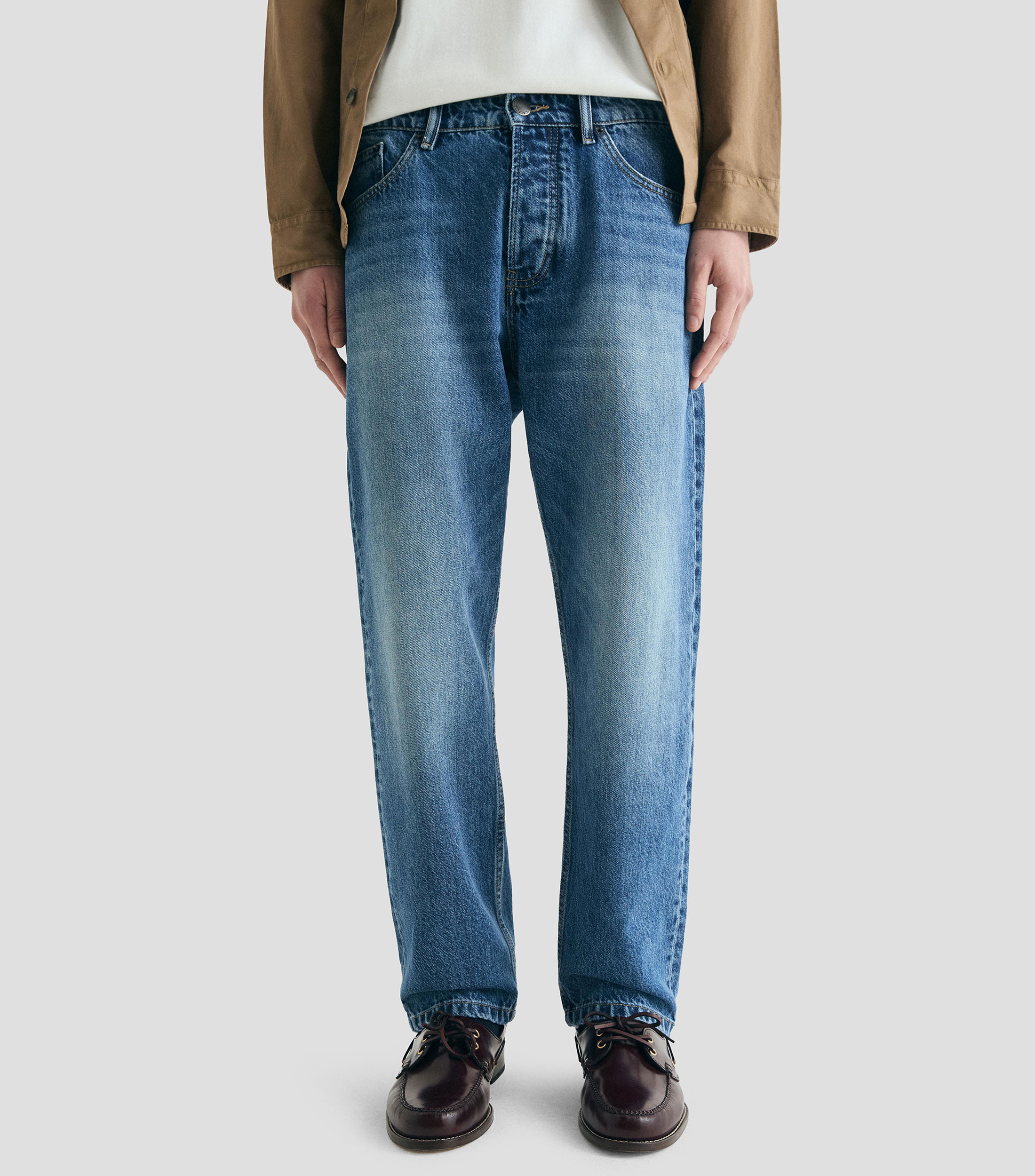 Jeans Sccropped de corte recto Hombre