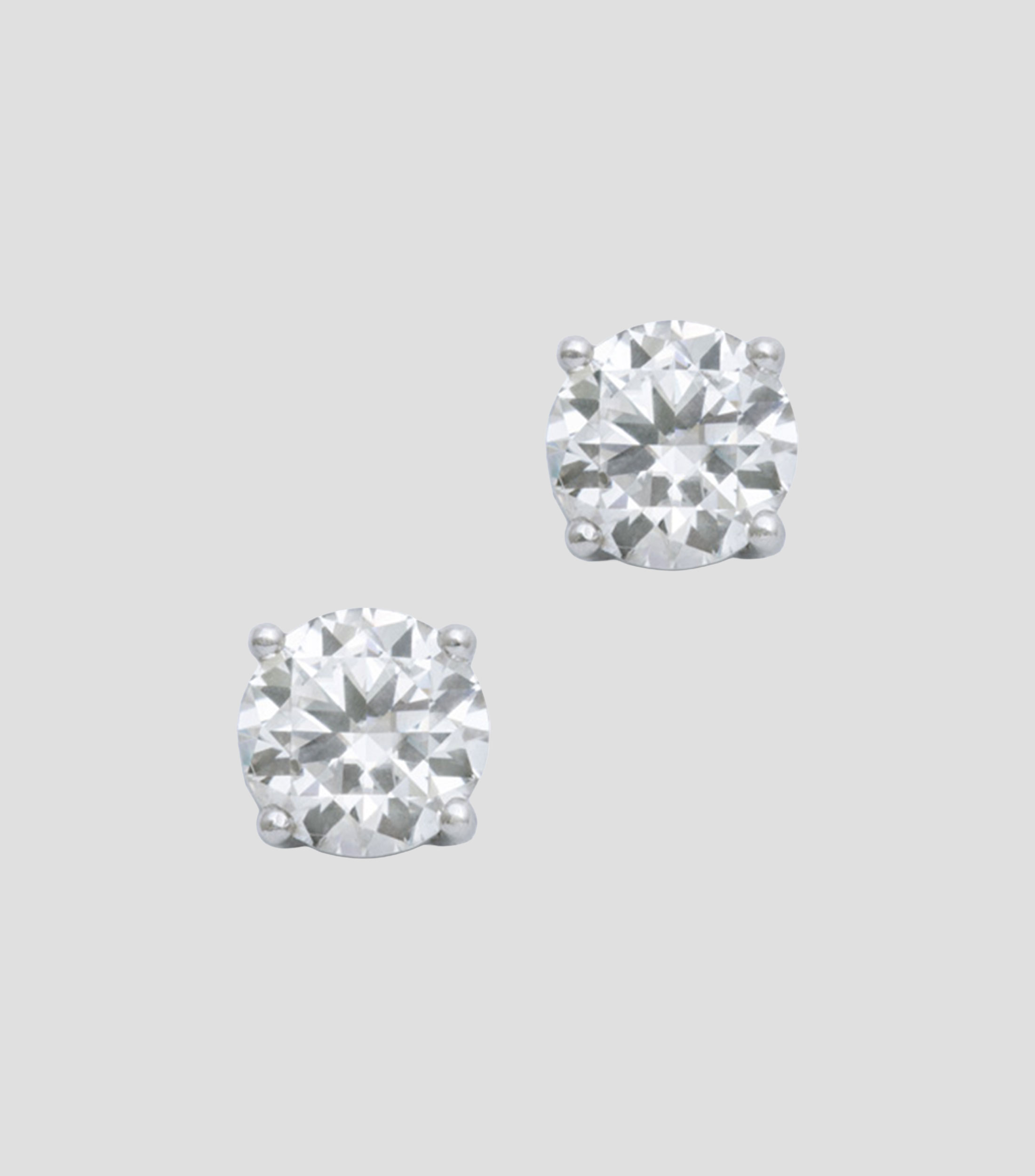 Aretes en plata .925 con moissanita Mujer