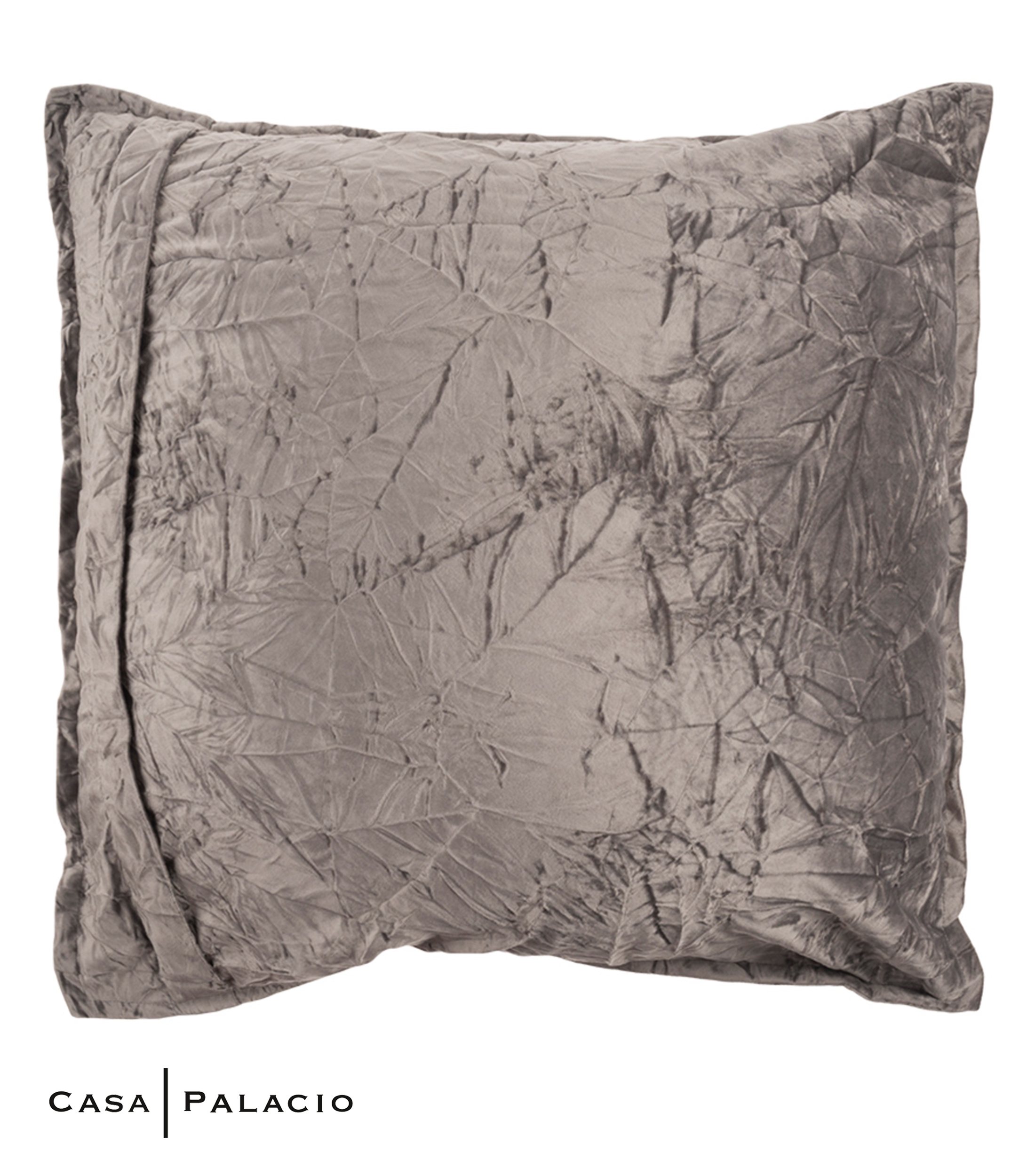 Funda para almohada Crushed Velvet Shams Grafito