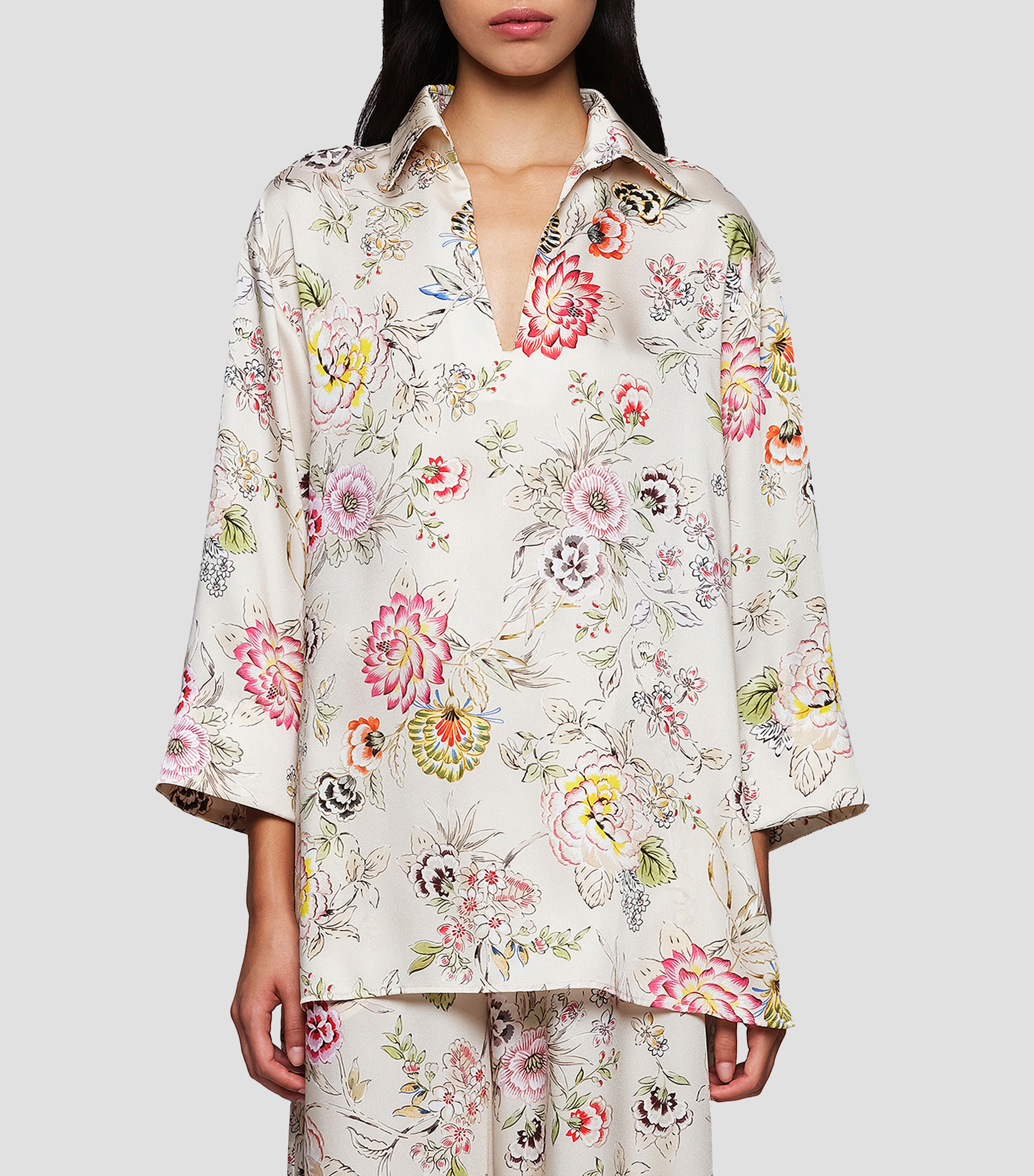 Blusa fantasía manga 3/4 Mujer