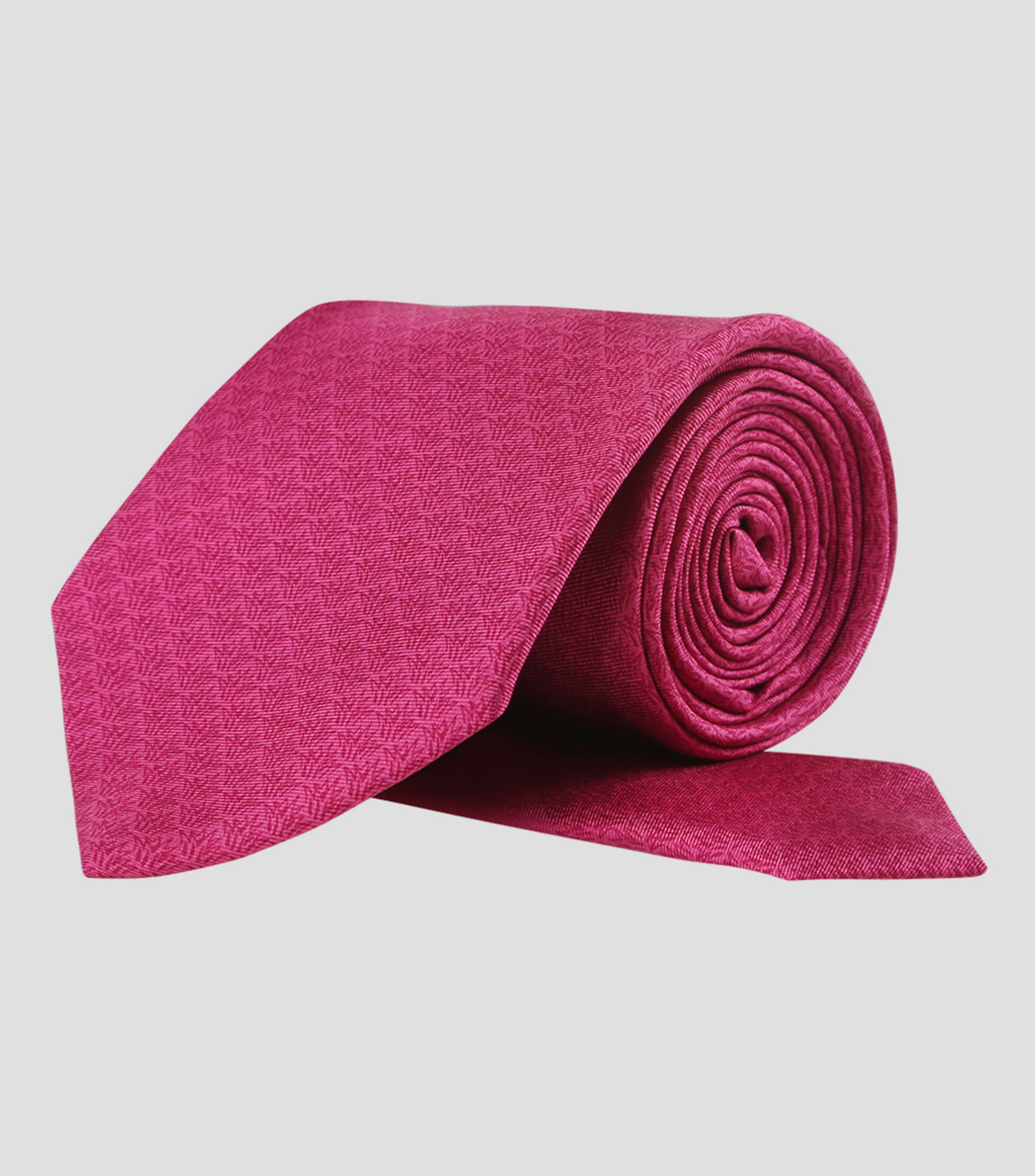 Corbata ancha de seda fucsia con agaves