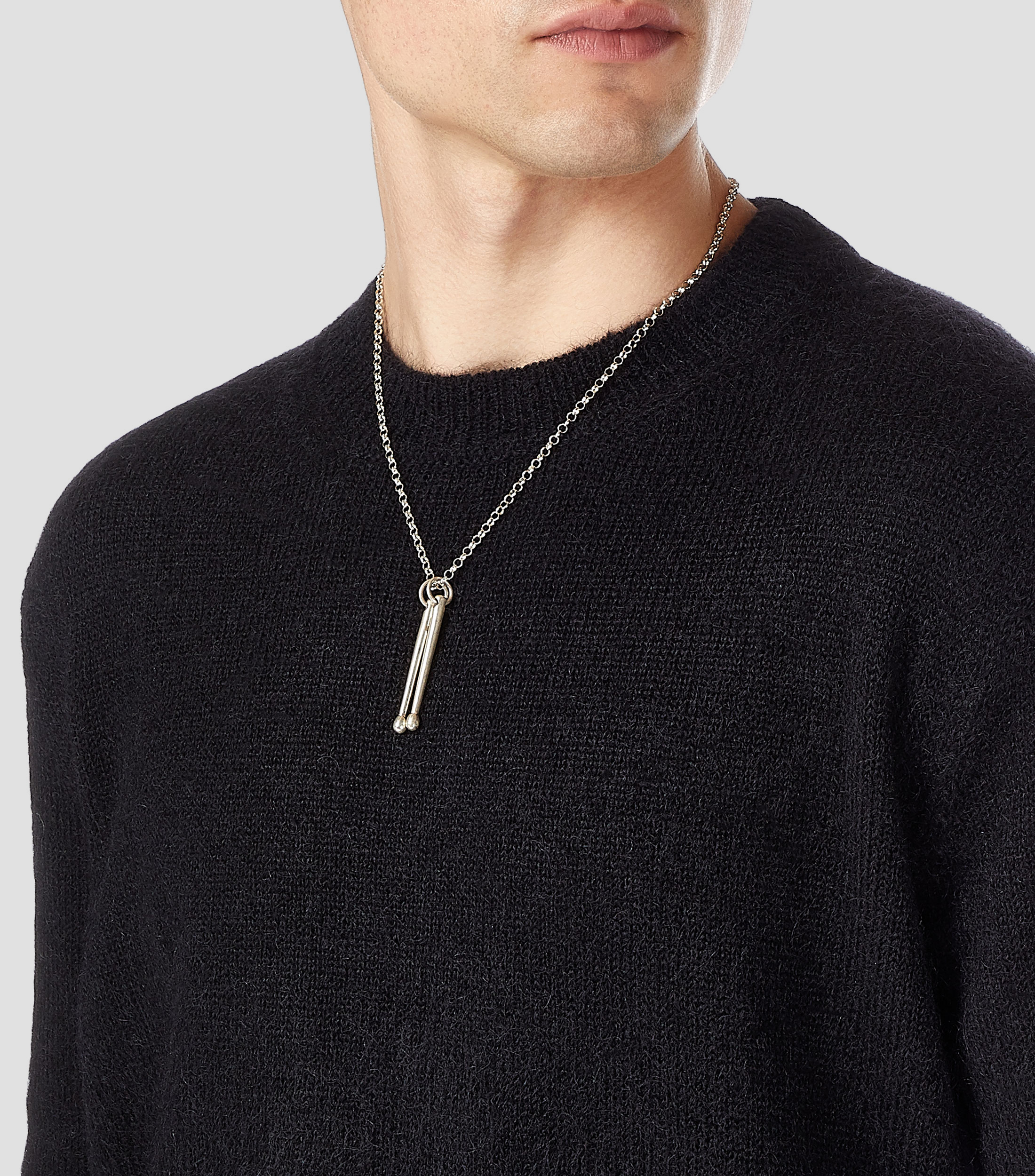 Dije de baquetas en plata .925 Hombre