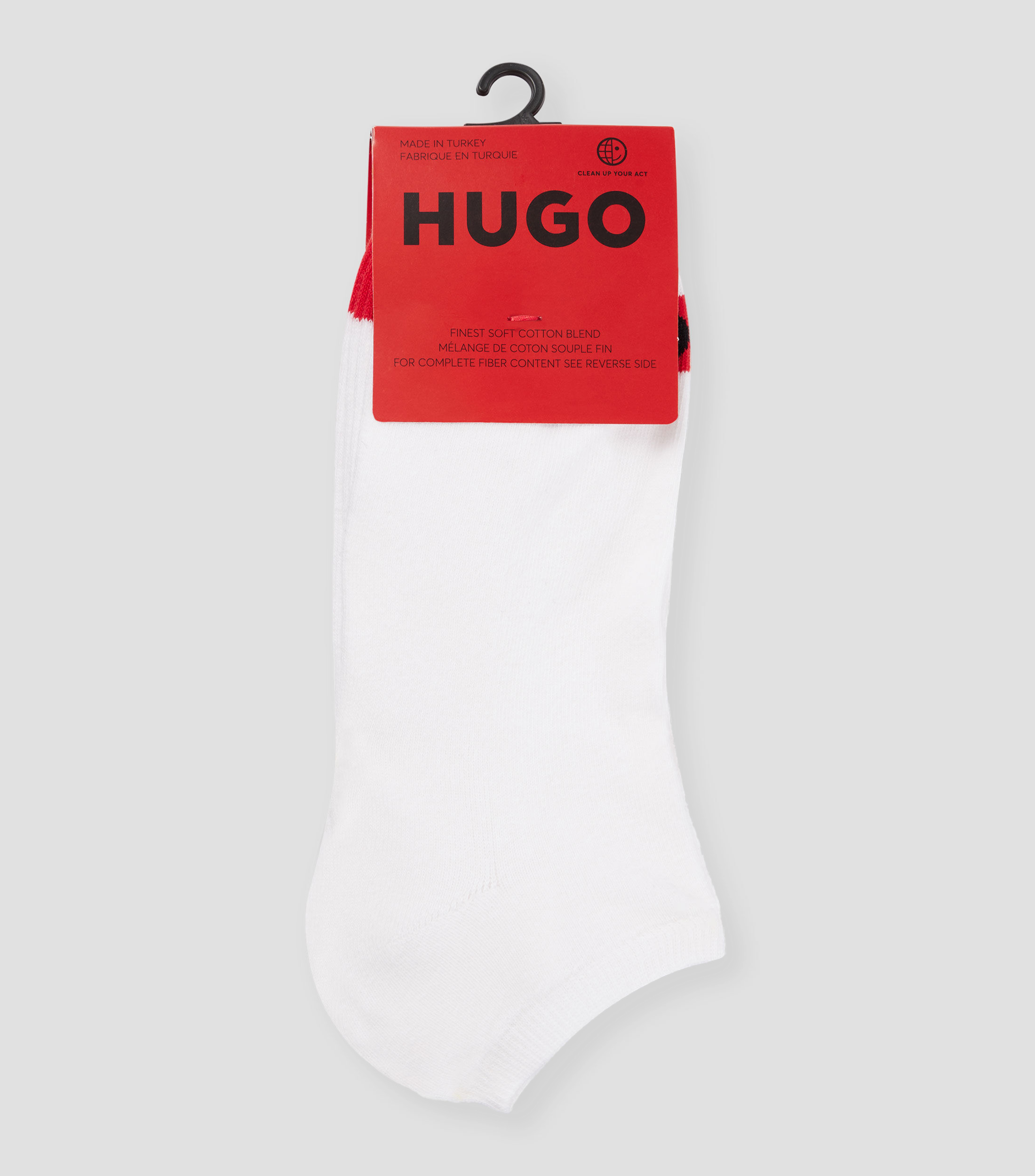 Paquete de tres pares de calcetines invisibles con detalles de logos Hombre