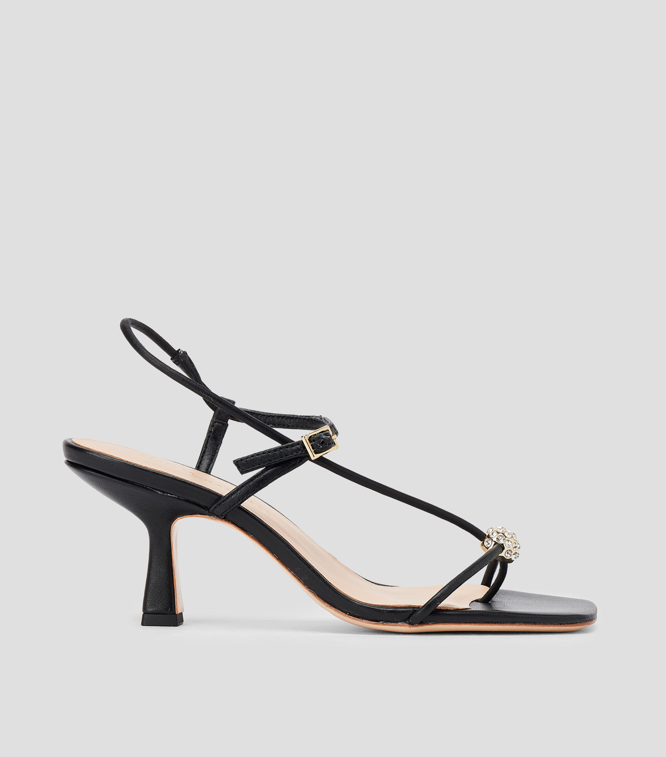 Sandalias con tacón delgado de 7 cm Mujer