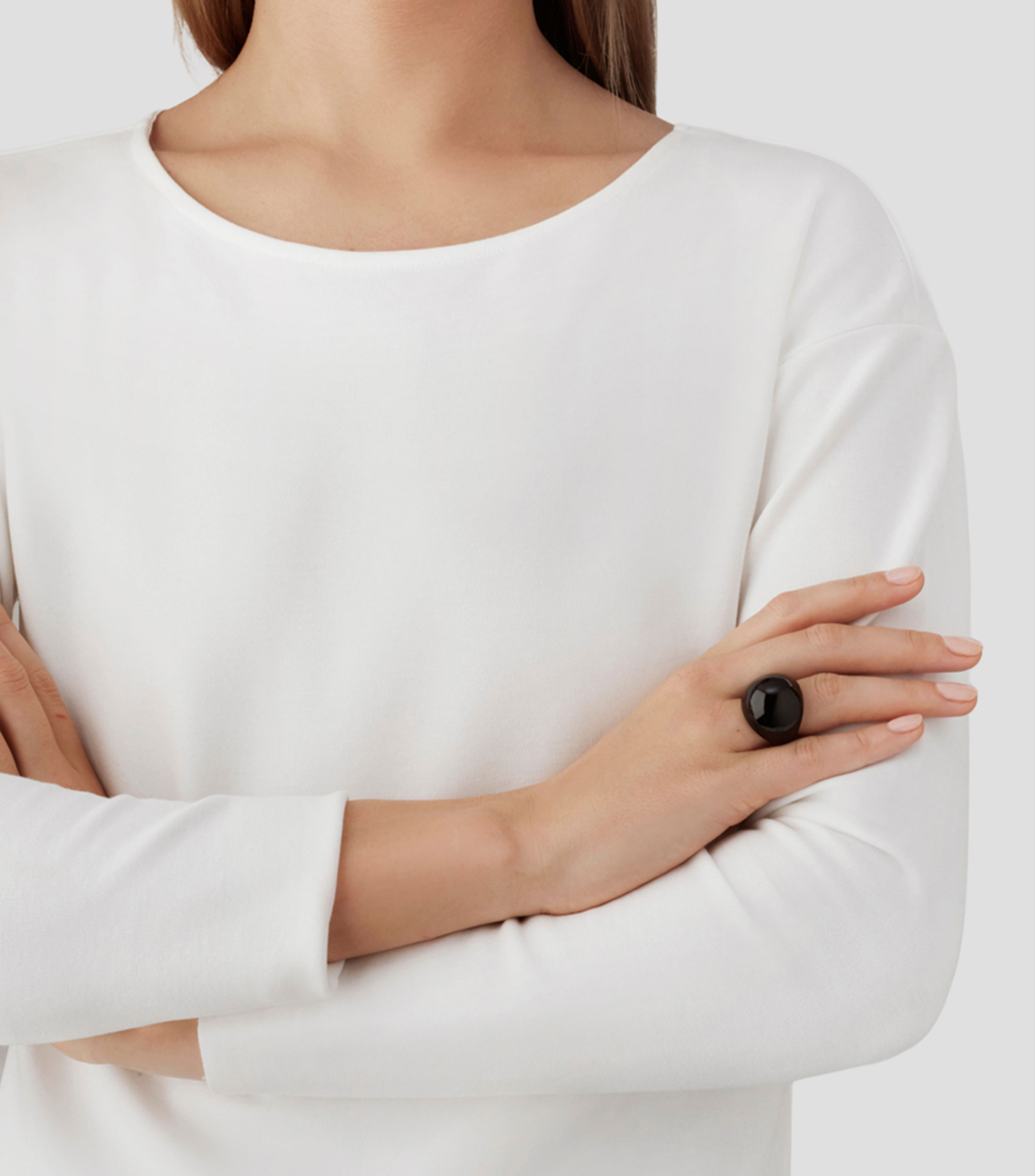 Anillo Cabuchón negro Mujer talla 53