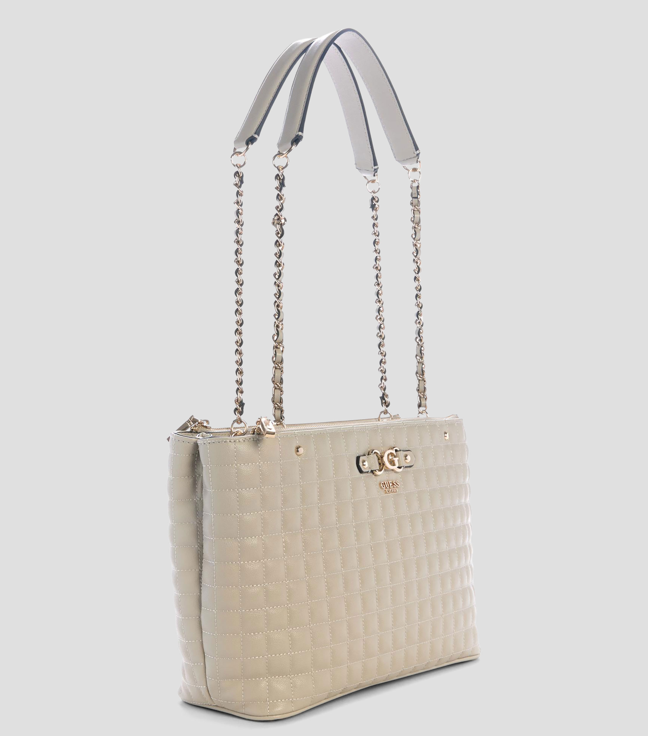 Bolsa tote beige Nadira capitonada Mujer