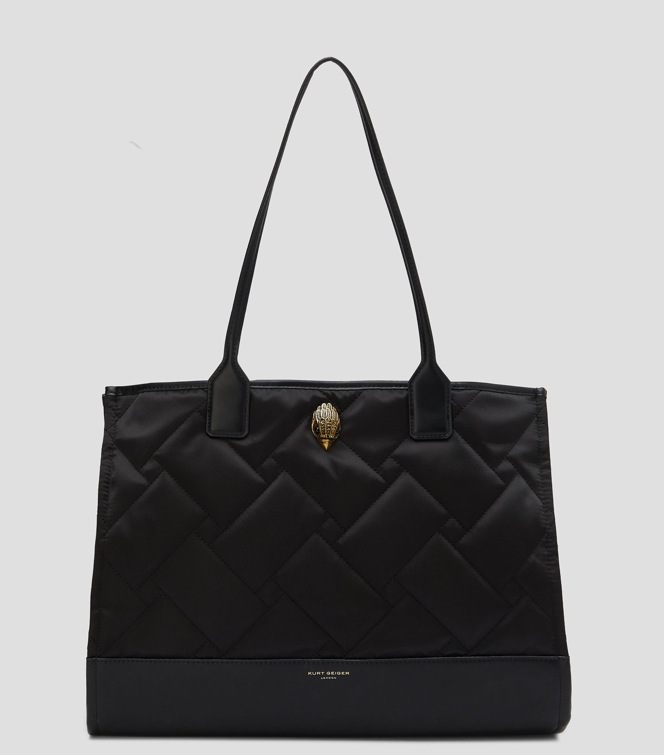 Bolsa tote negro Recycled capitonado Mujer
