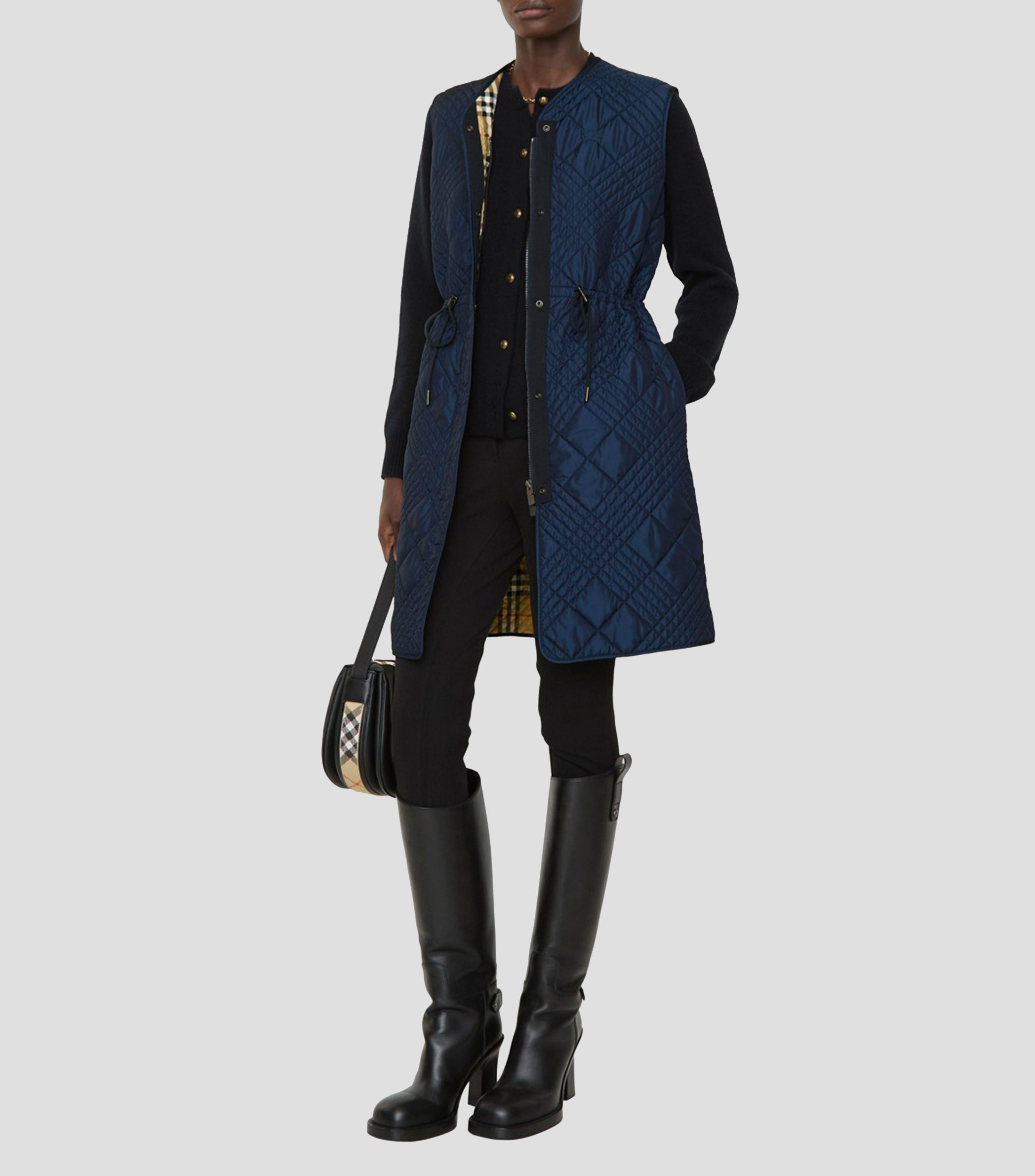 Chaleco acolchado liso Mujer