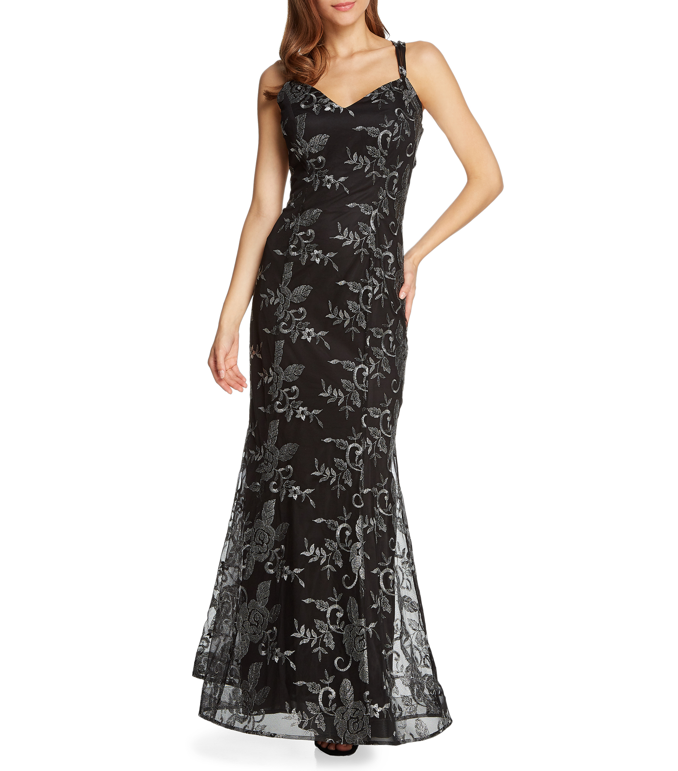 Novenna Vestido de Noche largo floral Mujer- El Palacio de Hierro Novenna Vestido de Noche largo floral Mujer- El Palacio de Hierro