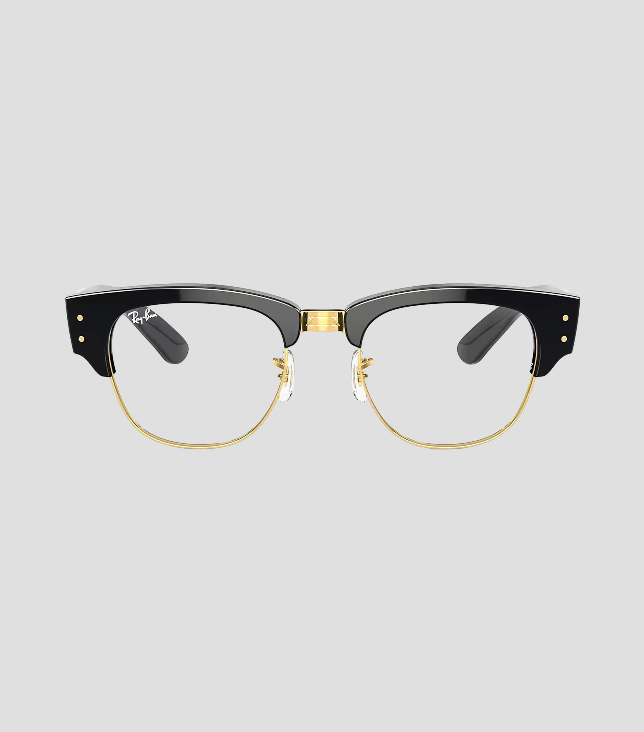 Lentes oftálmicos cuadrados Negro con dorado Unisex