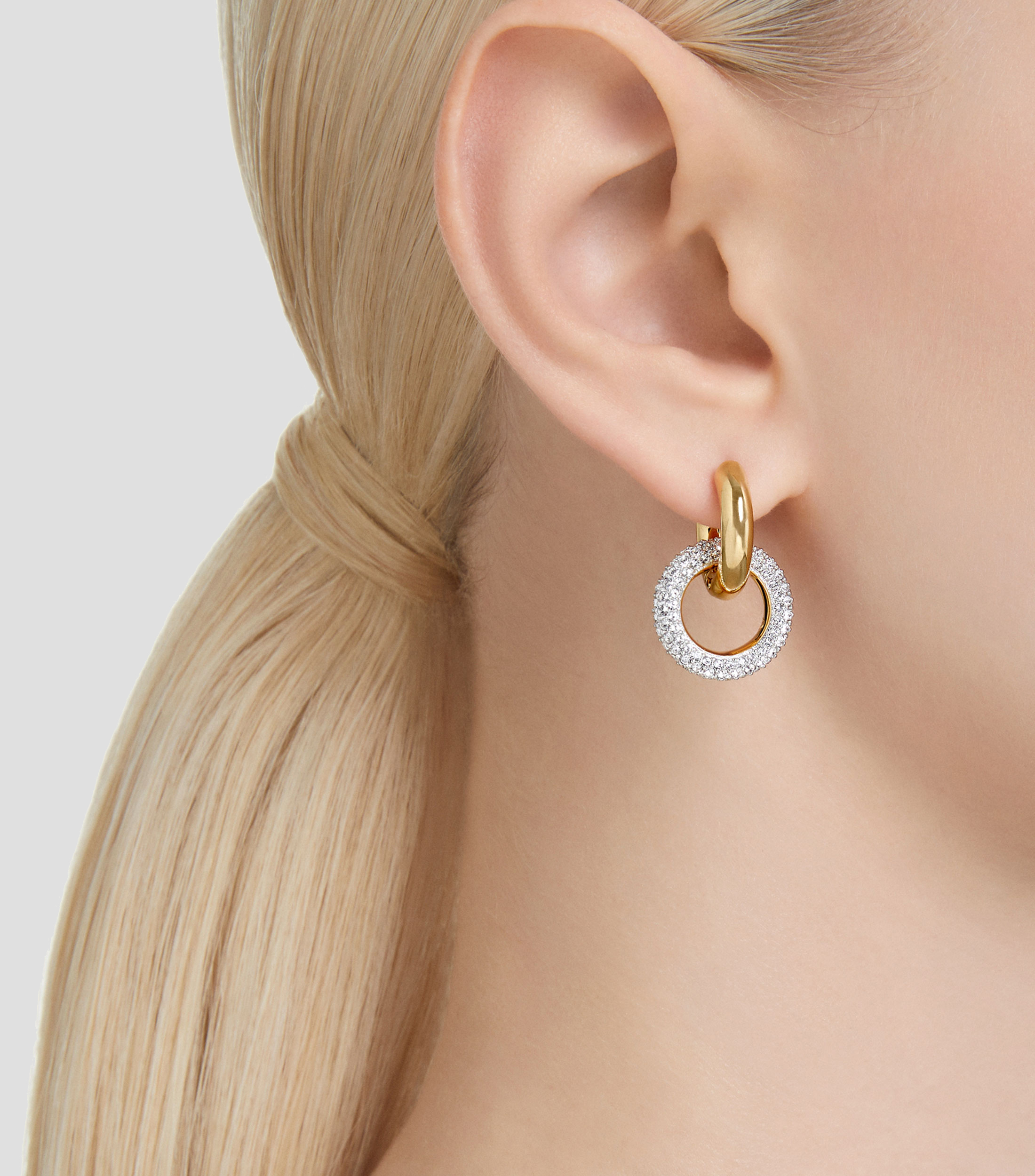 Pendientes de aro con cristales Dextera Mujer