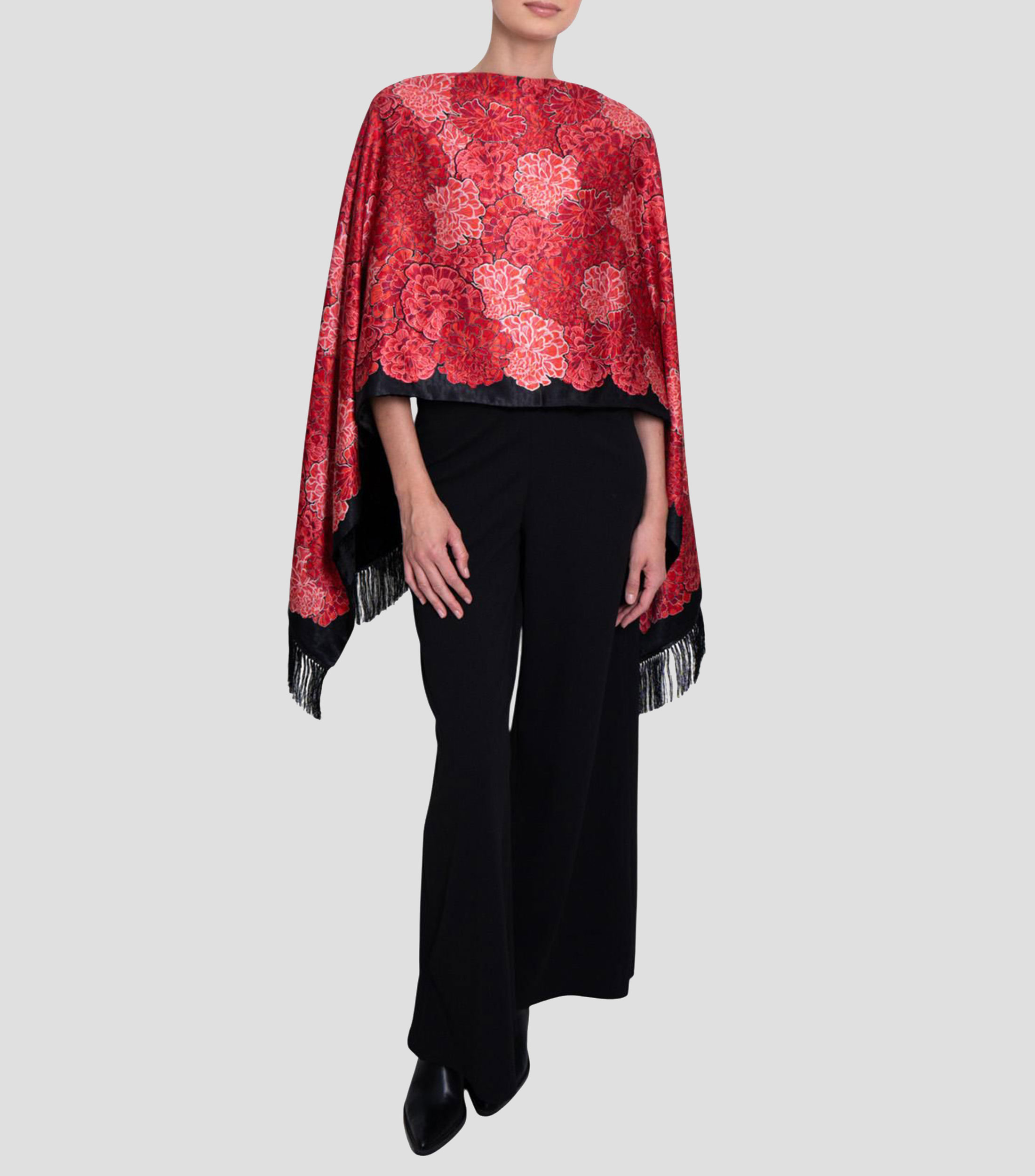 Chalina roja estampada Mujer