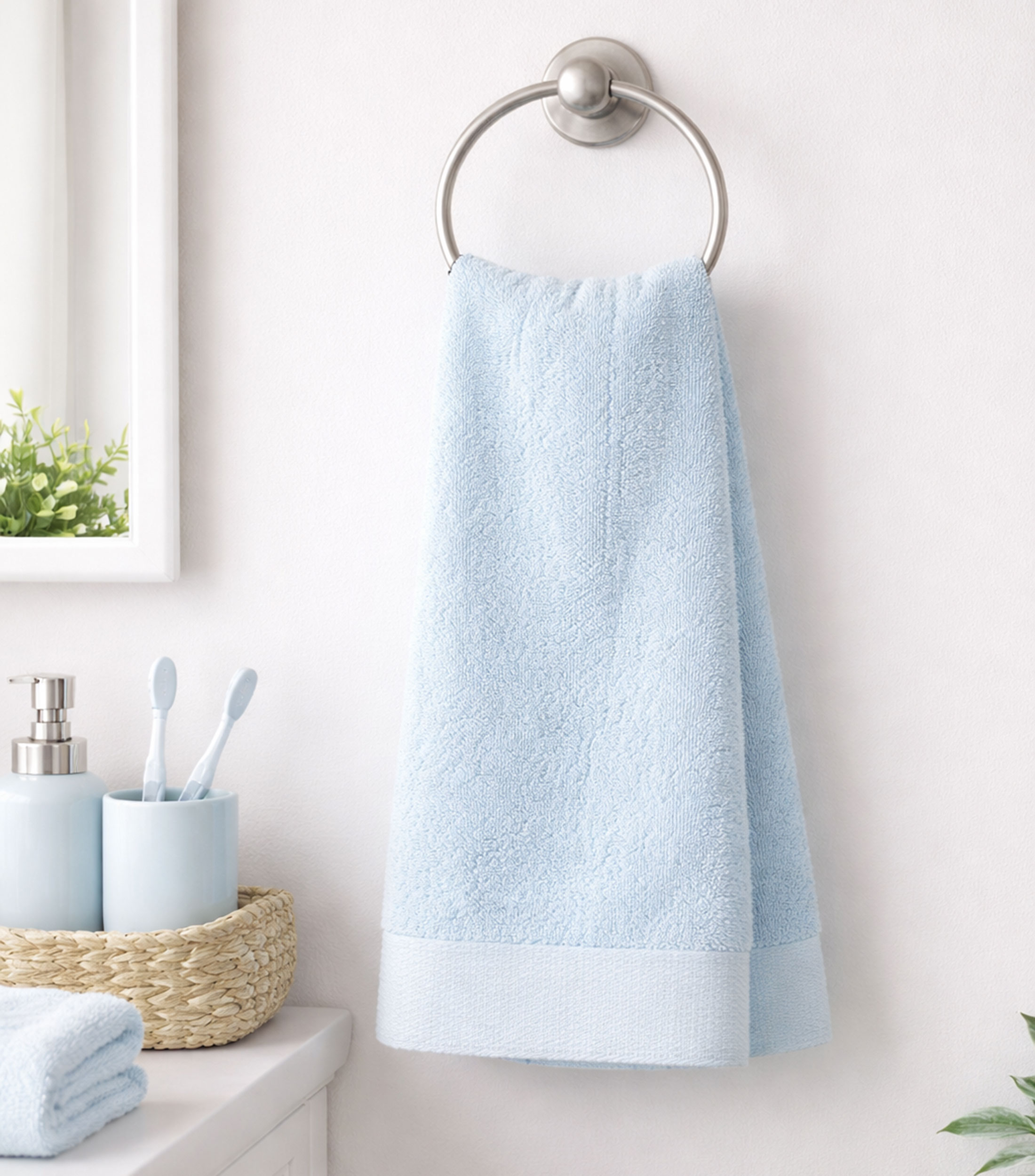 Toalla facial azul