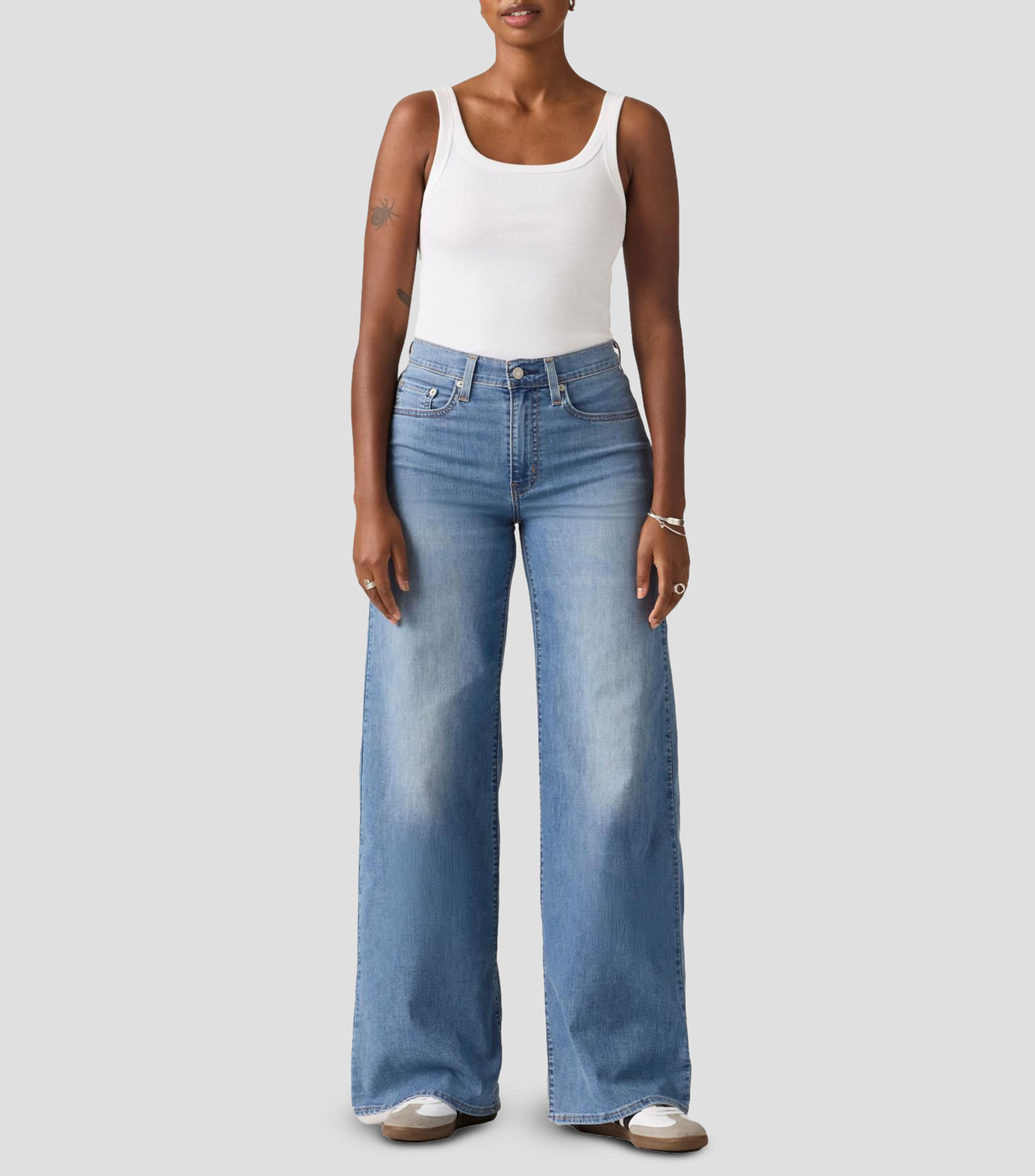 Jeans Relaxed liso Mujer