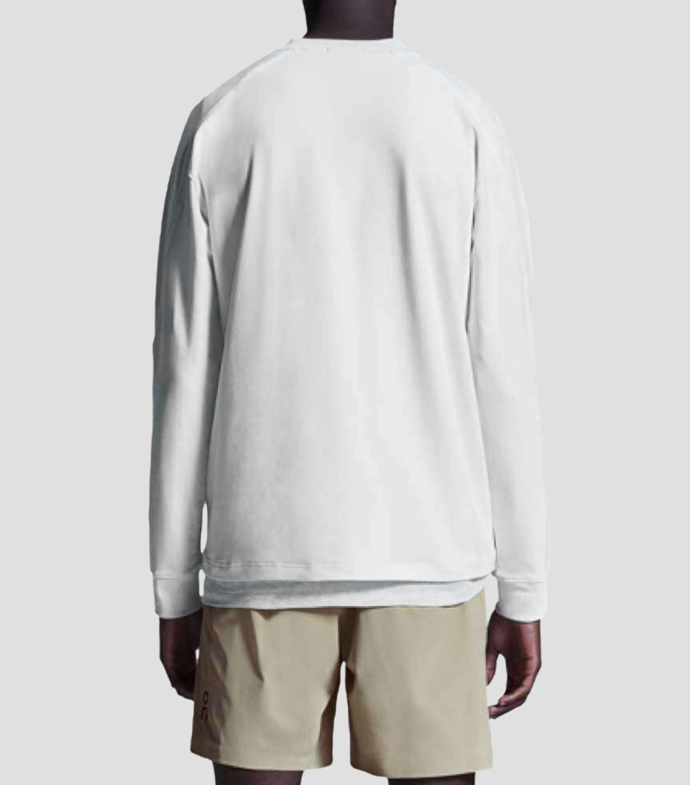 Playera de entrenamiento cuello redondo manga larga lisa Hombre