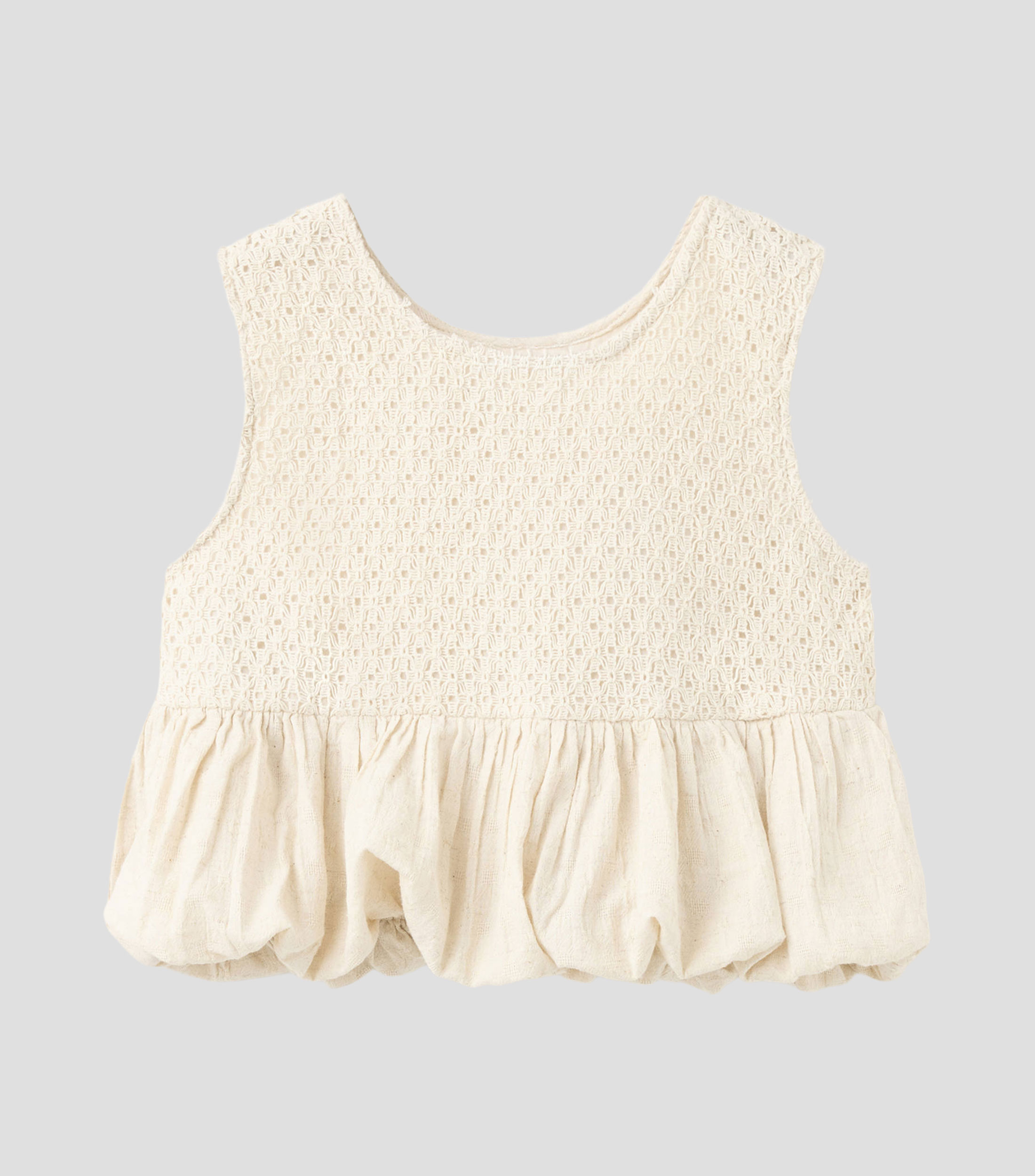 Blusa bordado sólido sin mangas Niña