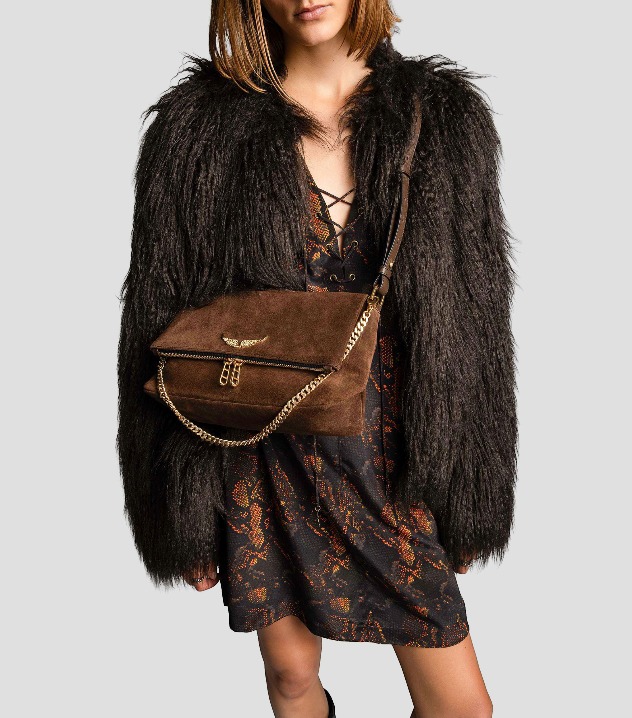 Bolsa Crossbody en piel Rocky II lisa Mujer