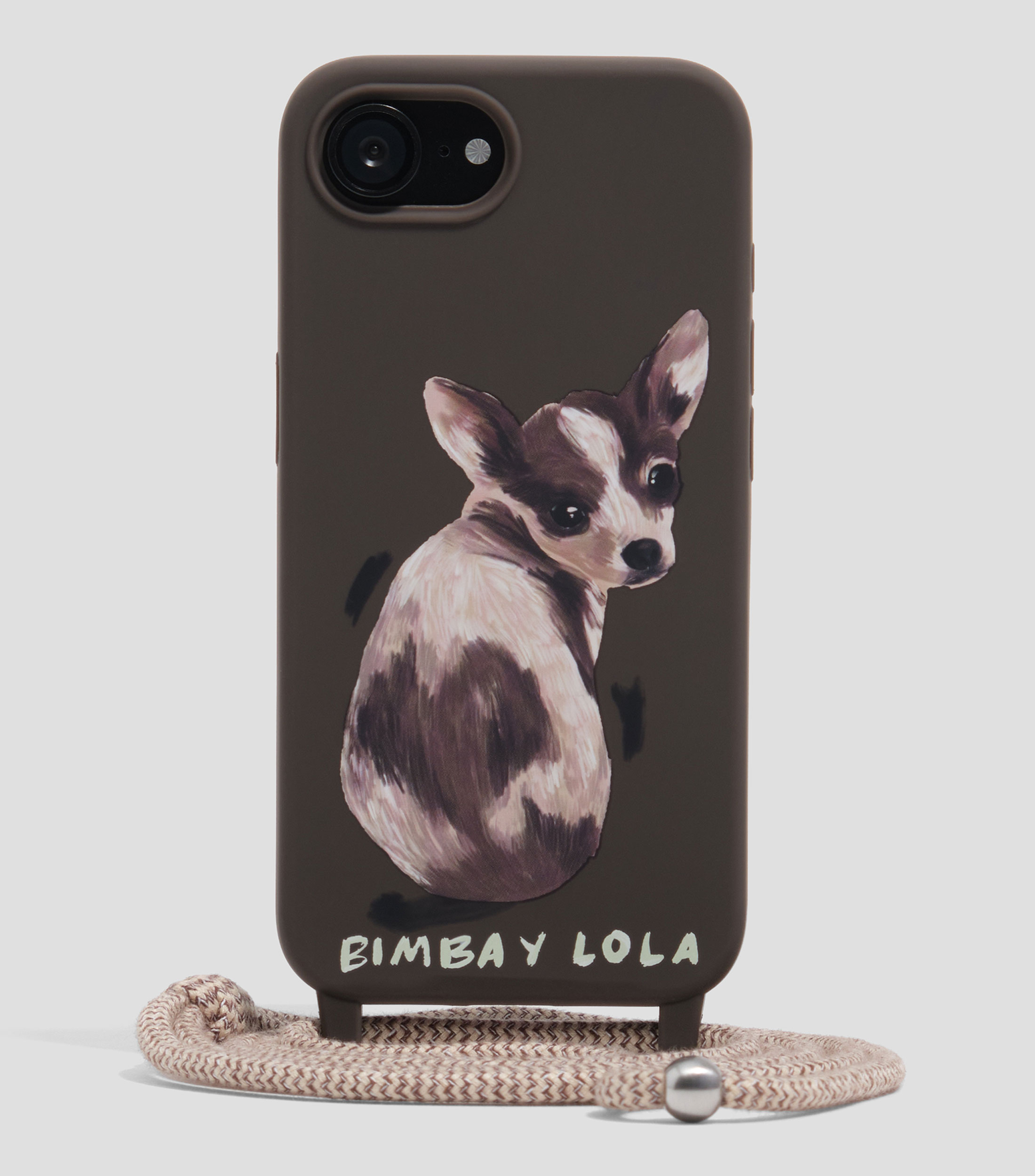 Funda rígida iPhone 16 Chihuahua Chocolate