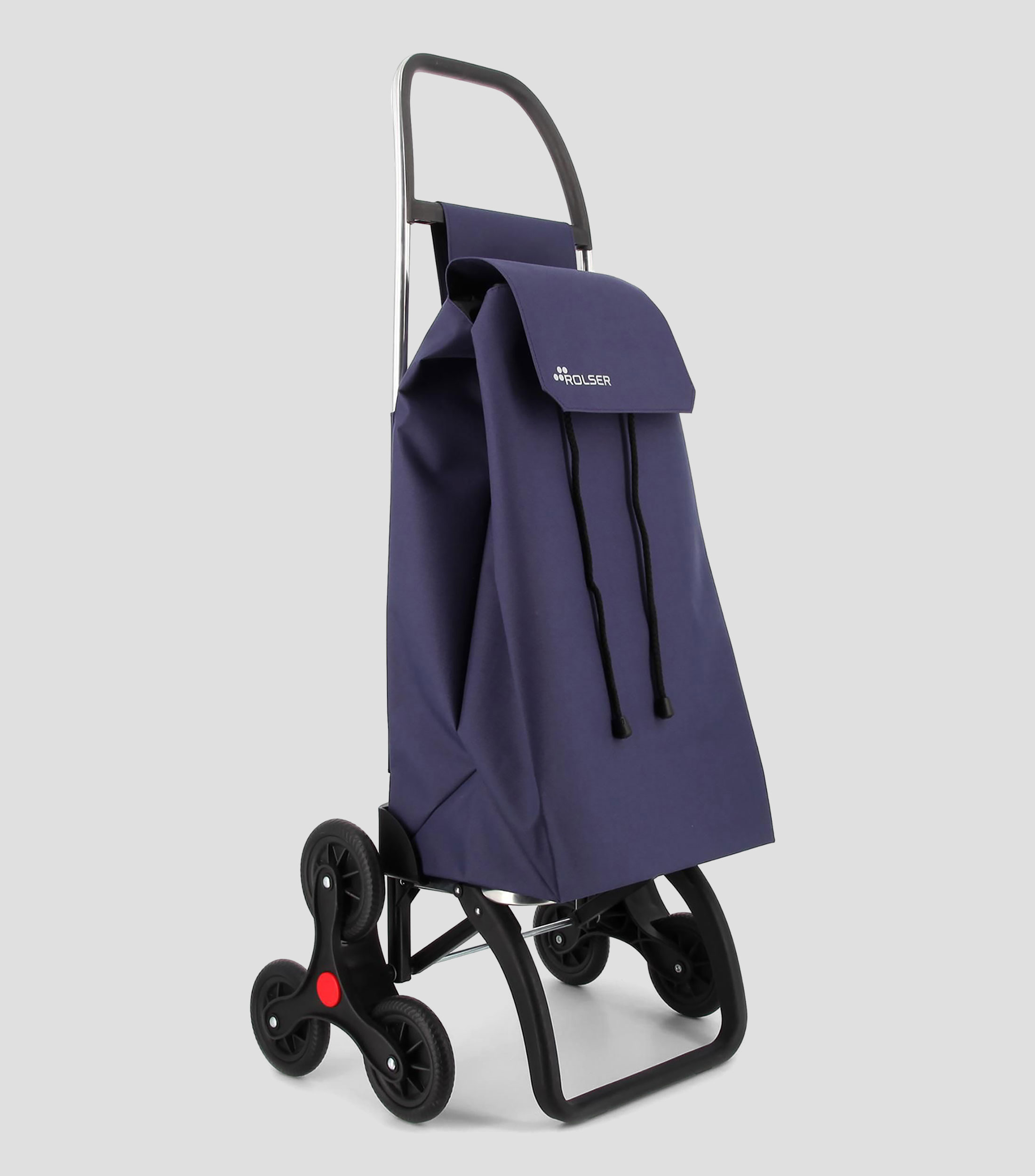 Carritos de compras en aluminio y poliéster Azul