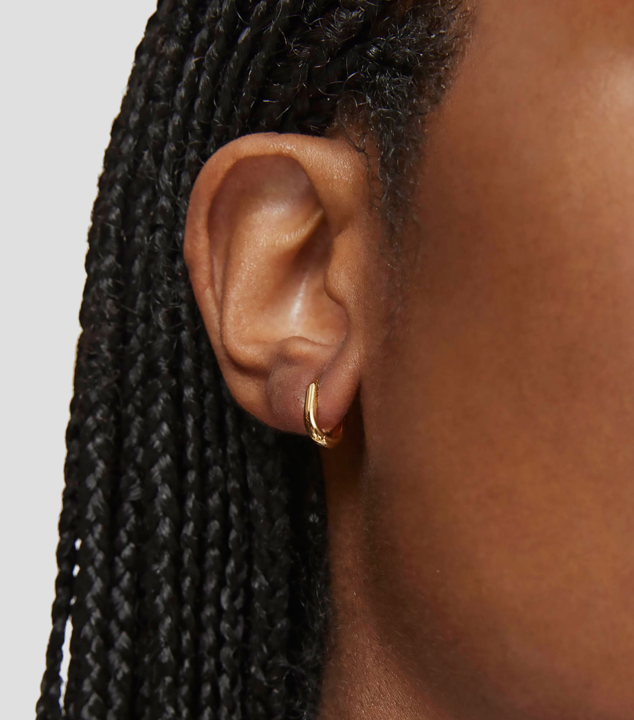Aretes en plata ovalados Mujer