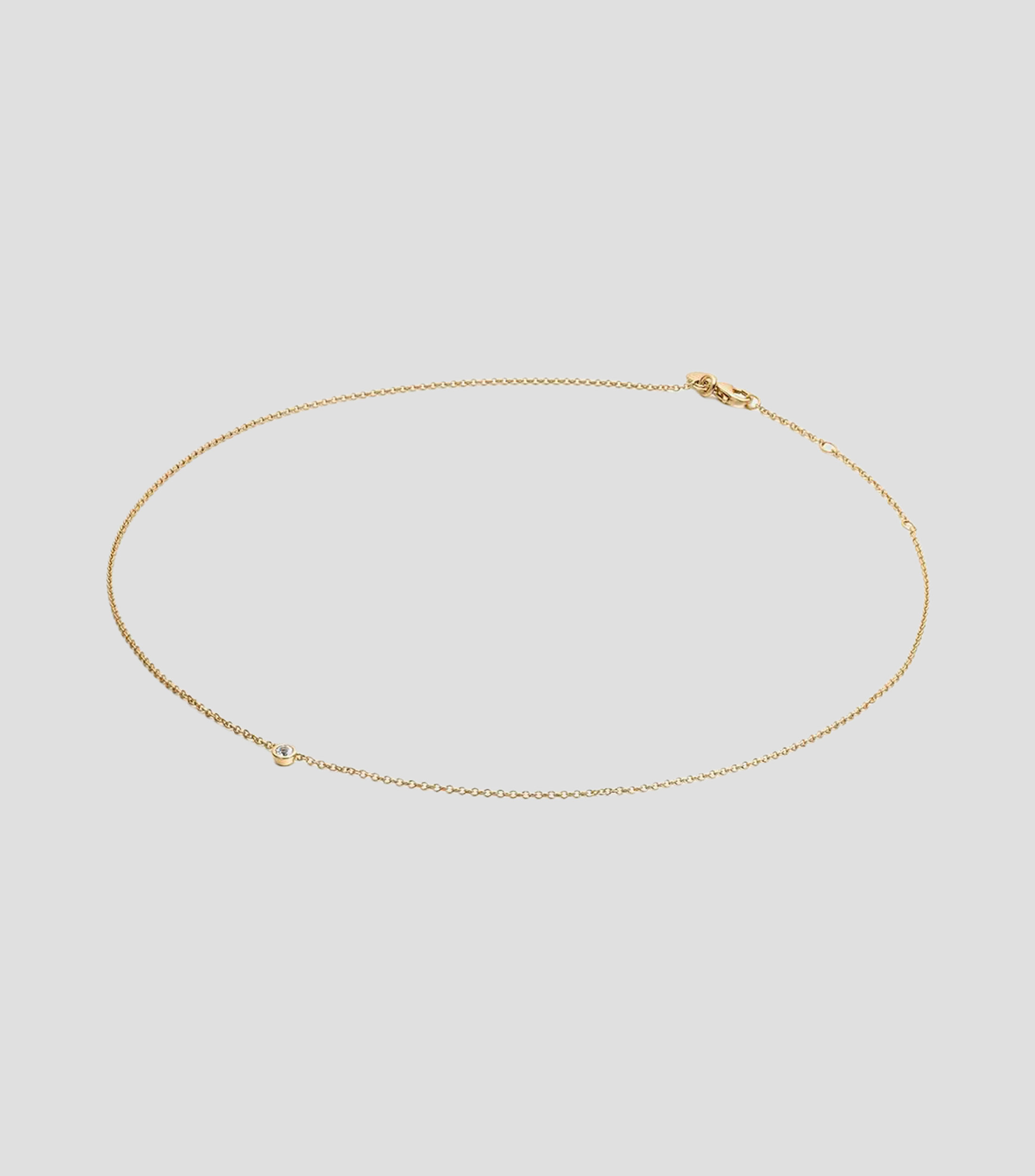 Collar solitario en plata .925 con topacio Mujer