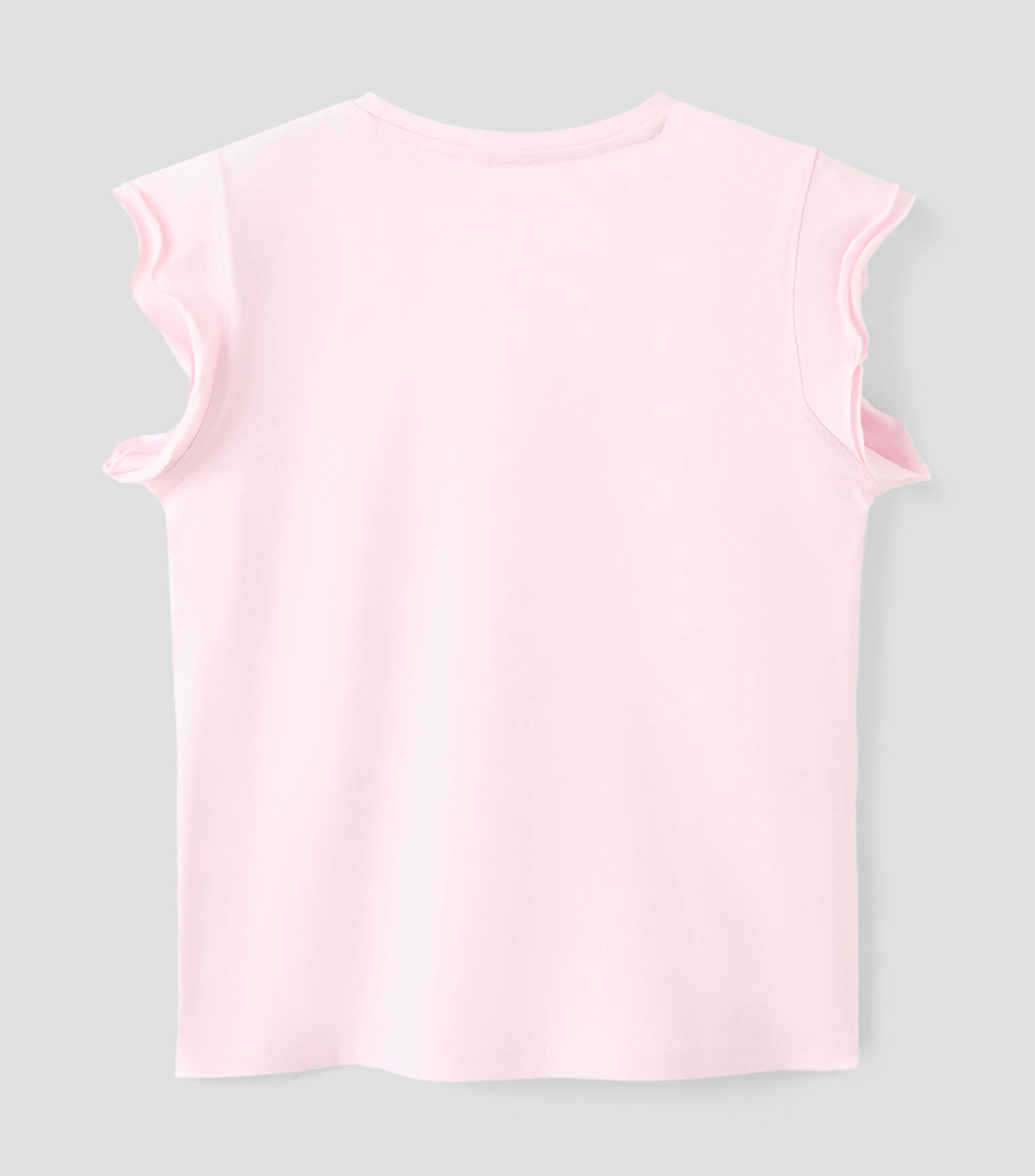 Playera cuello redondo sin mangas lisa Niña