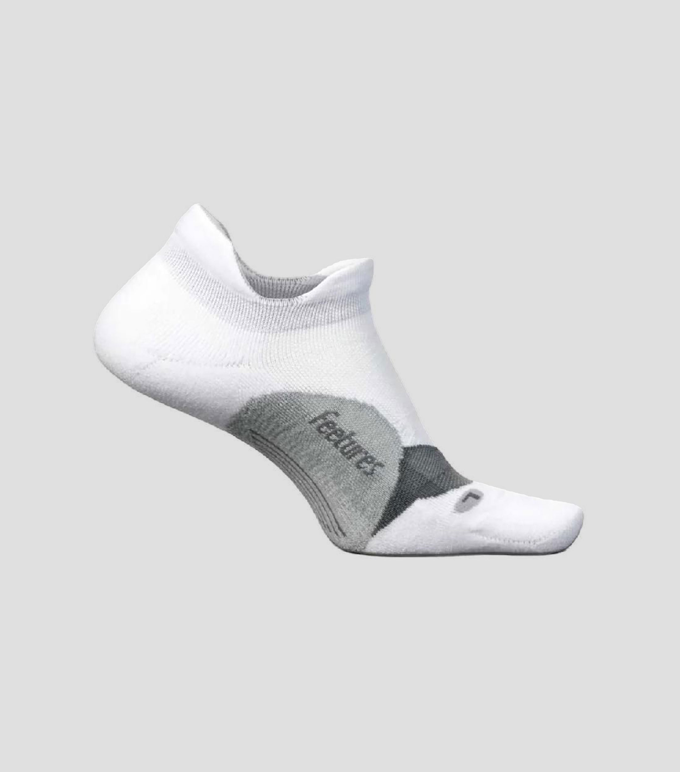 Calcetín Invisible deportivo de compresión Elite Light Cushion Blanco Hombre