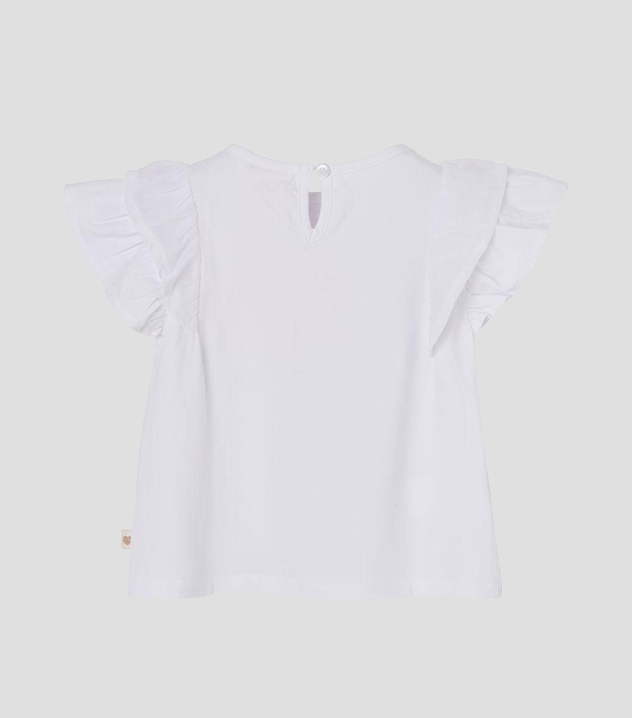 Playera cuello redondo manga corta estampada Niña