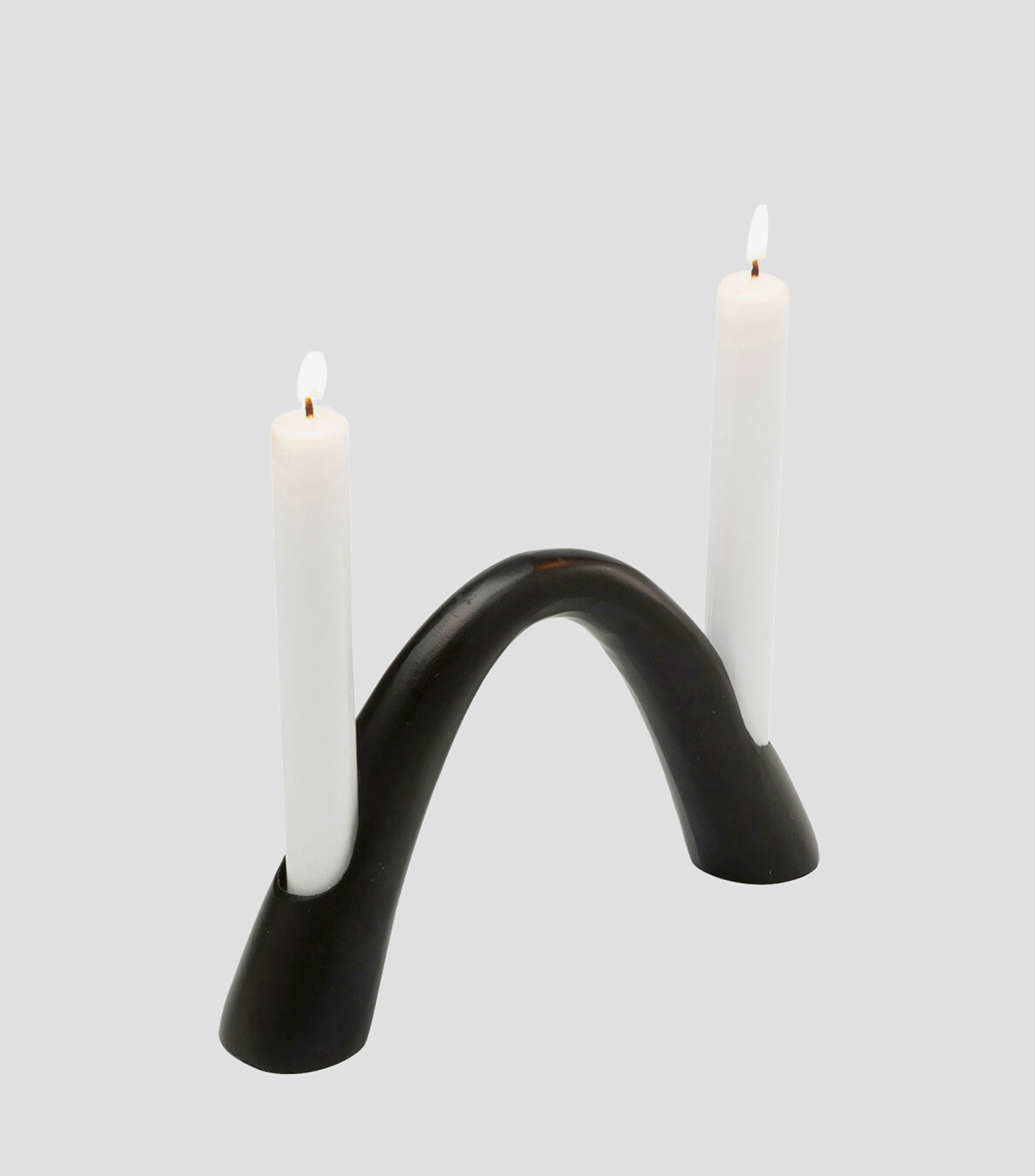 Portavelas Bow Duo en aluminio