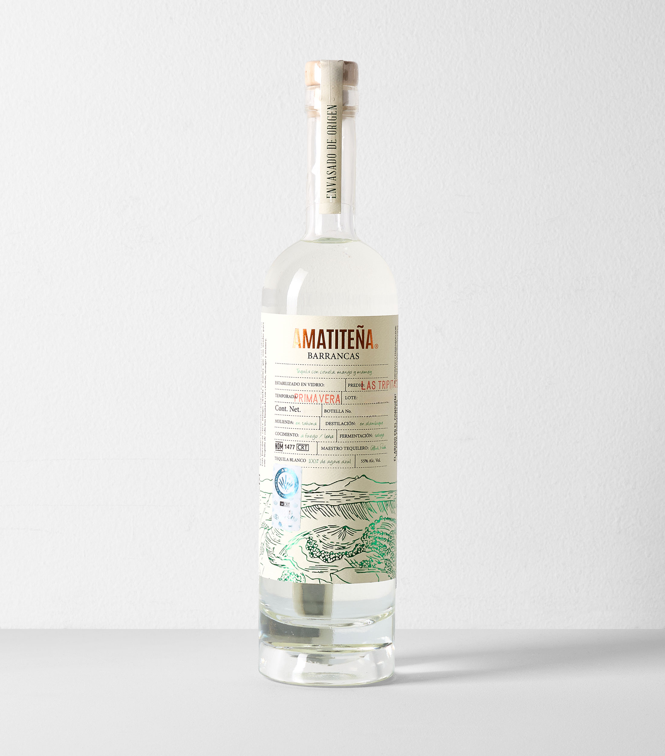 Tequila Blanco Amatiteña Barranca, 700 ml