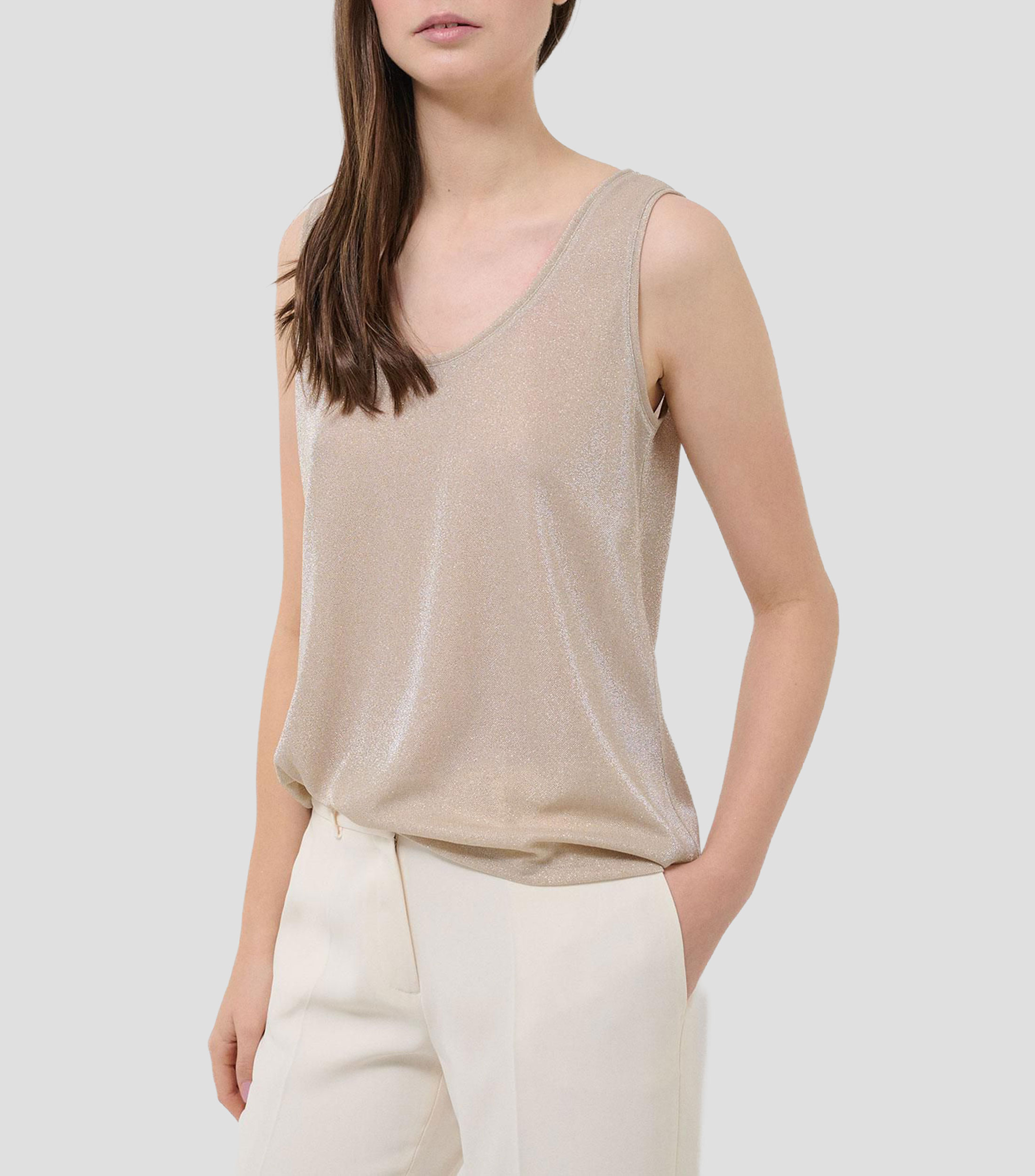 Blusa fantasía sin mangas Mujer