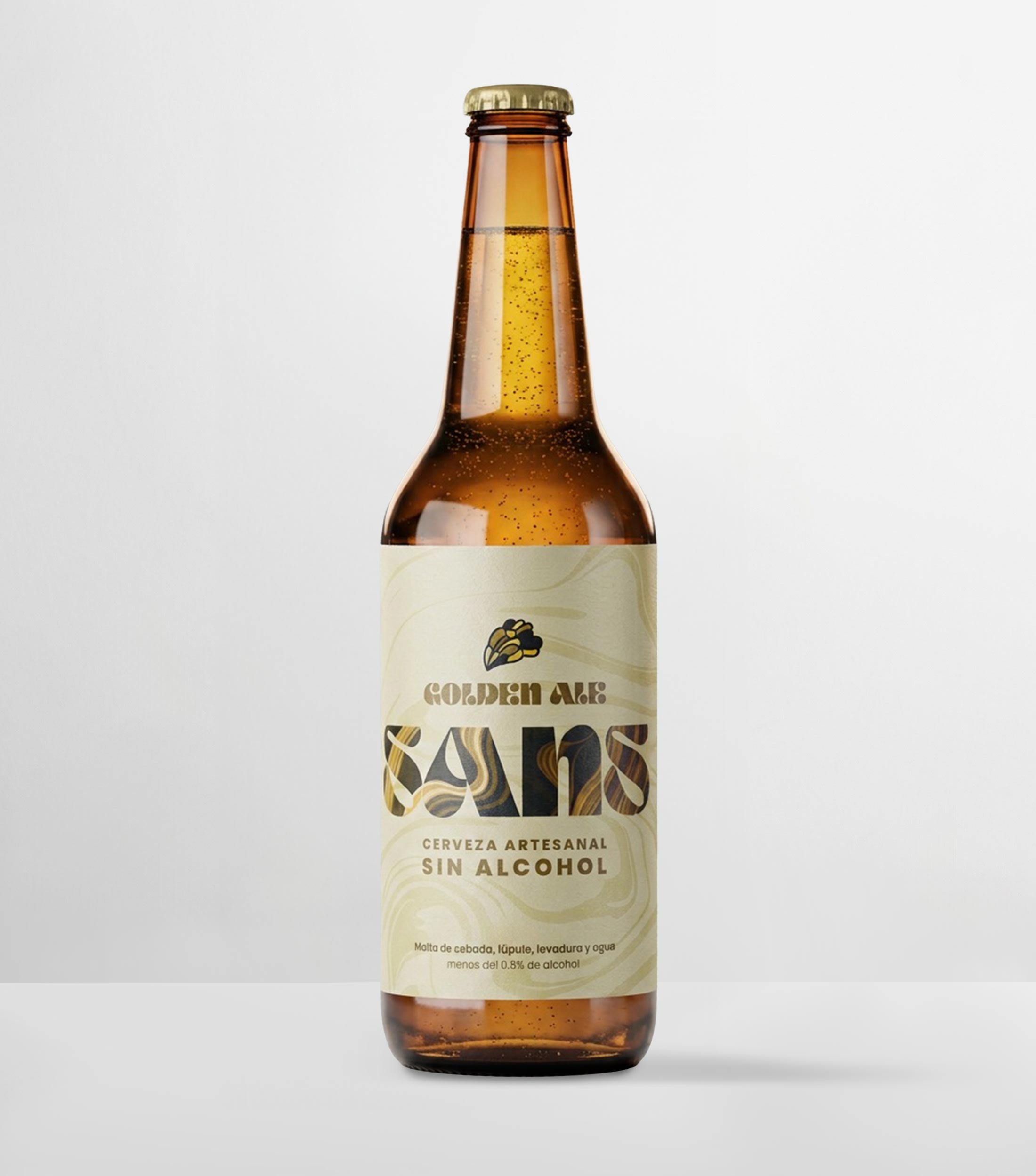 Cerveza Sans Golden Ale Sin Alcohol, 355 ml