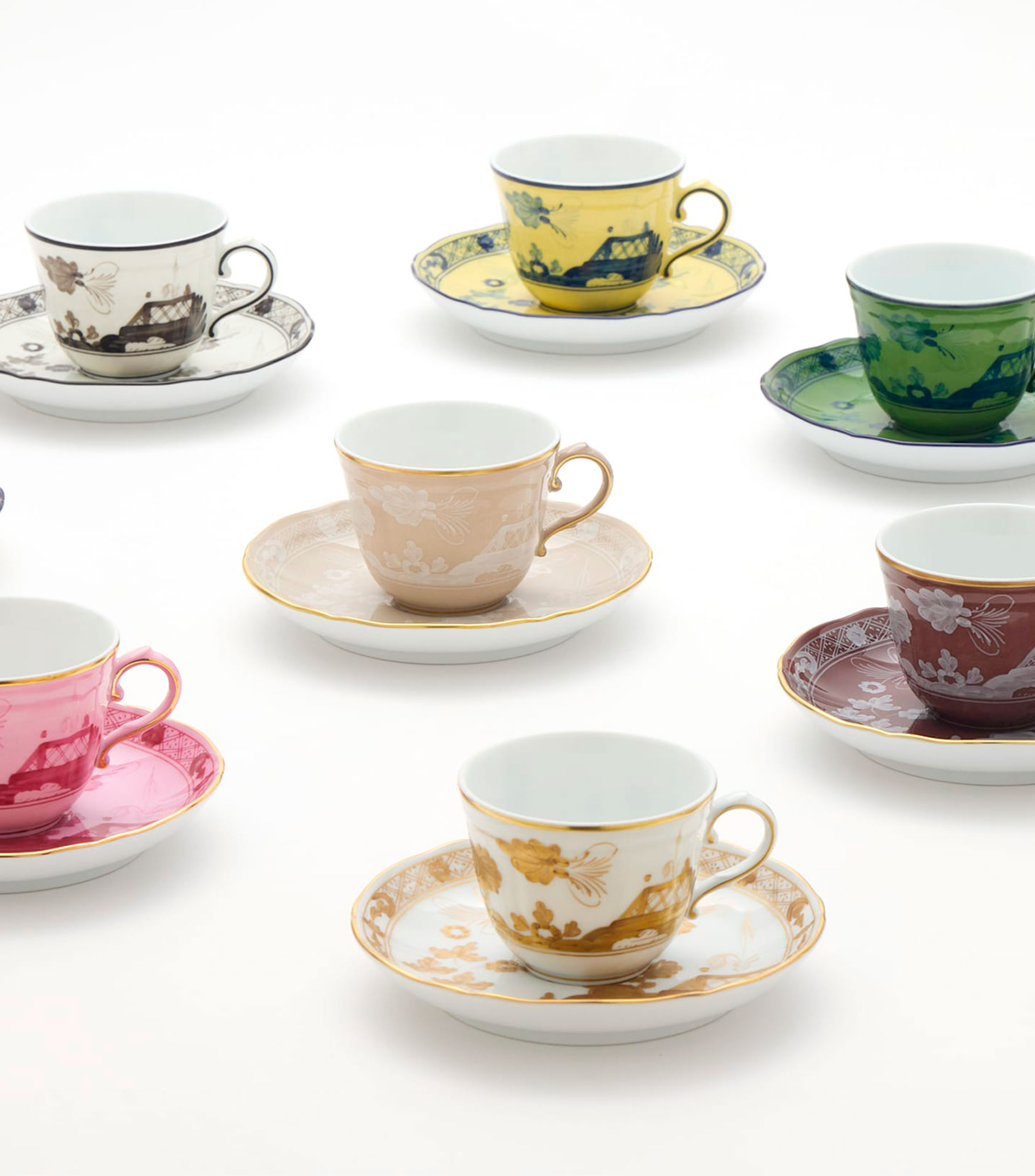 Taza para café Oriente Italiano con flores