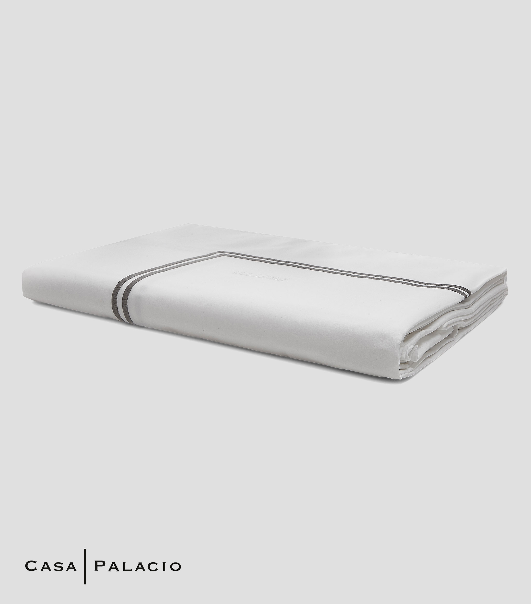 Funda para Duvet queen size en algodon Hotel Bourd blanco con gris
