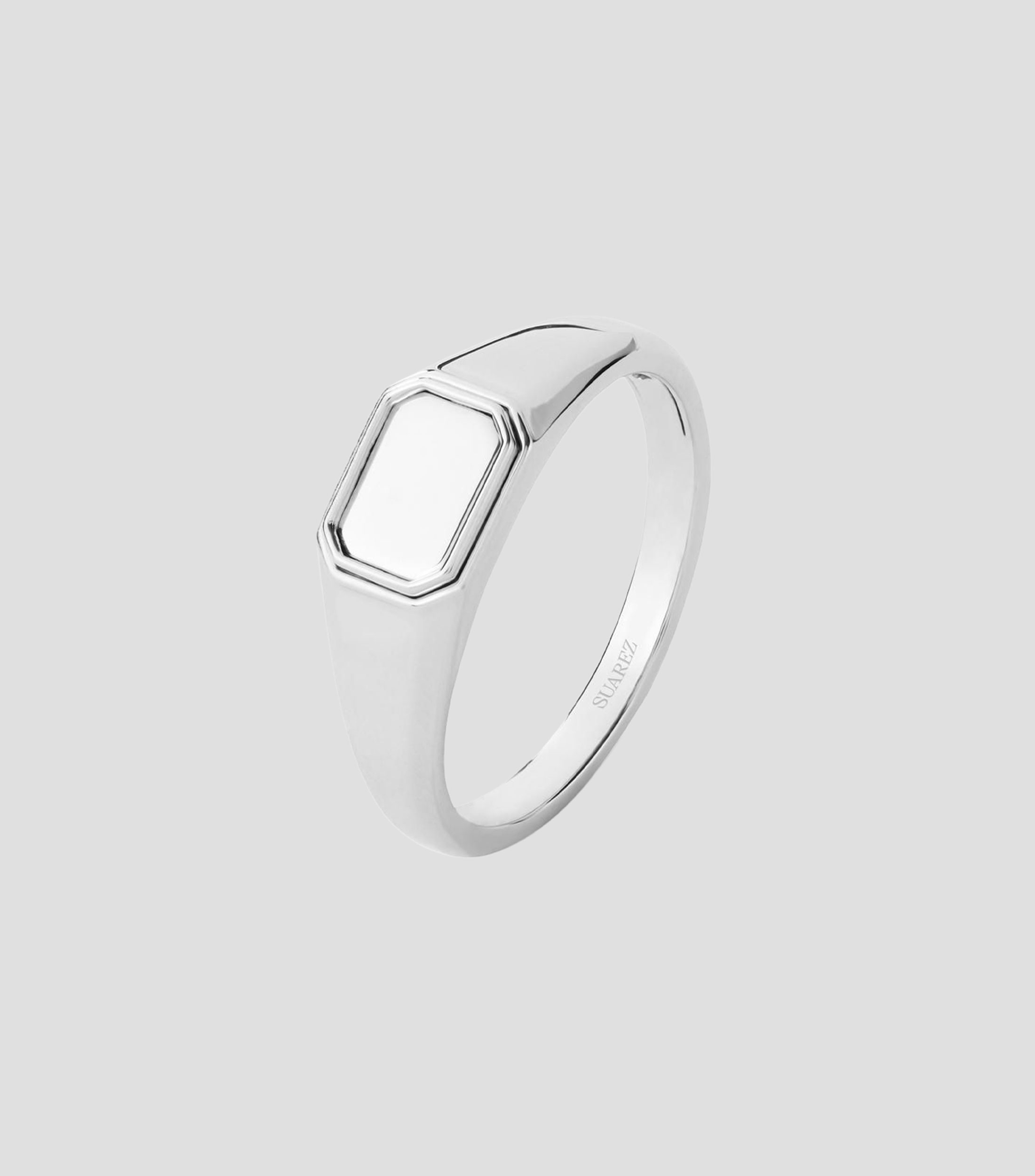 Anillo solitario en oro blanco 18 kilates con diamante Mujer