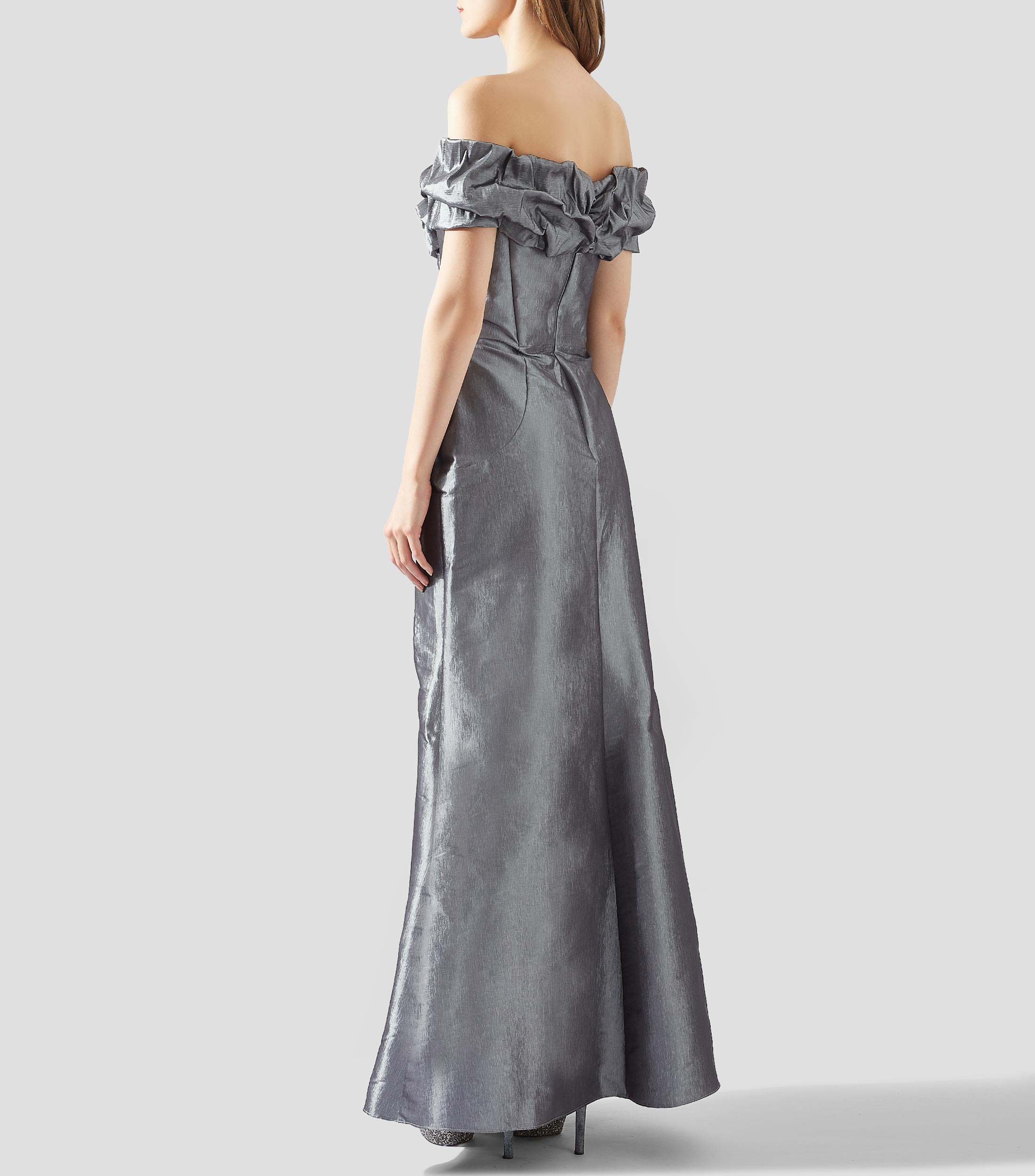 Vestido de fiesta largo liso Mujer