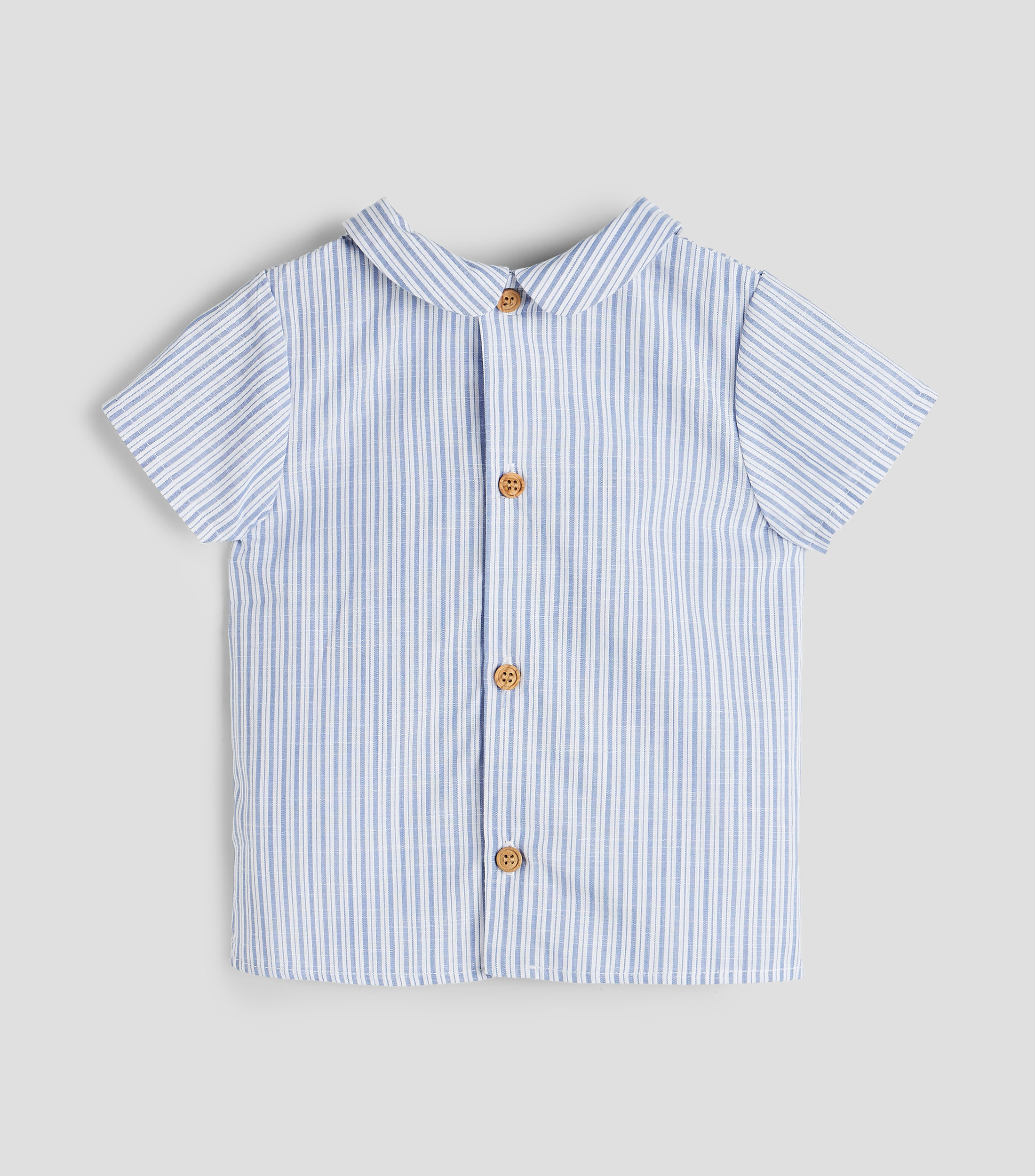 Camisa de rayas con manga corta Bebé